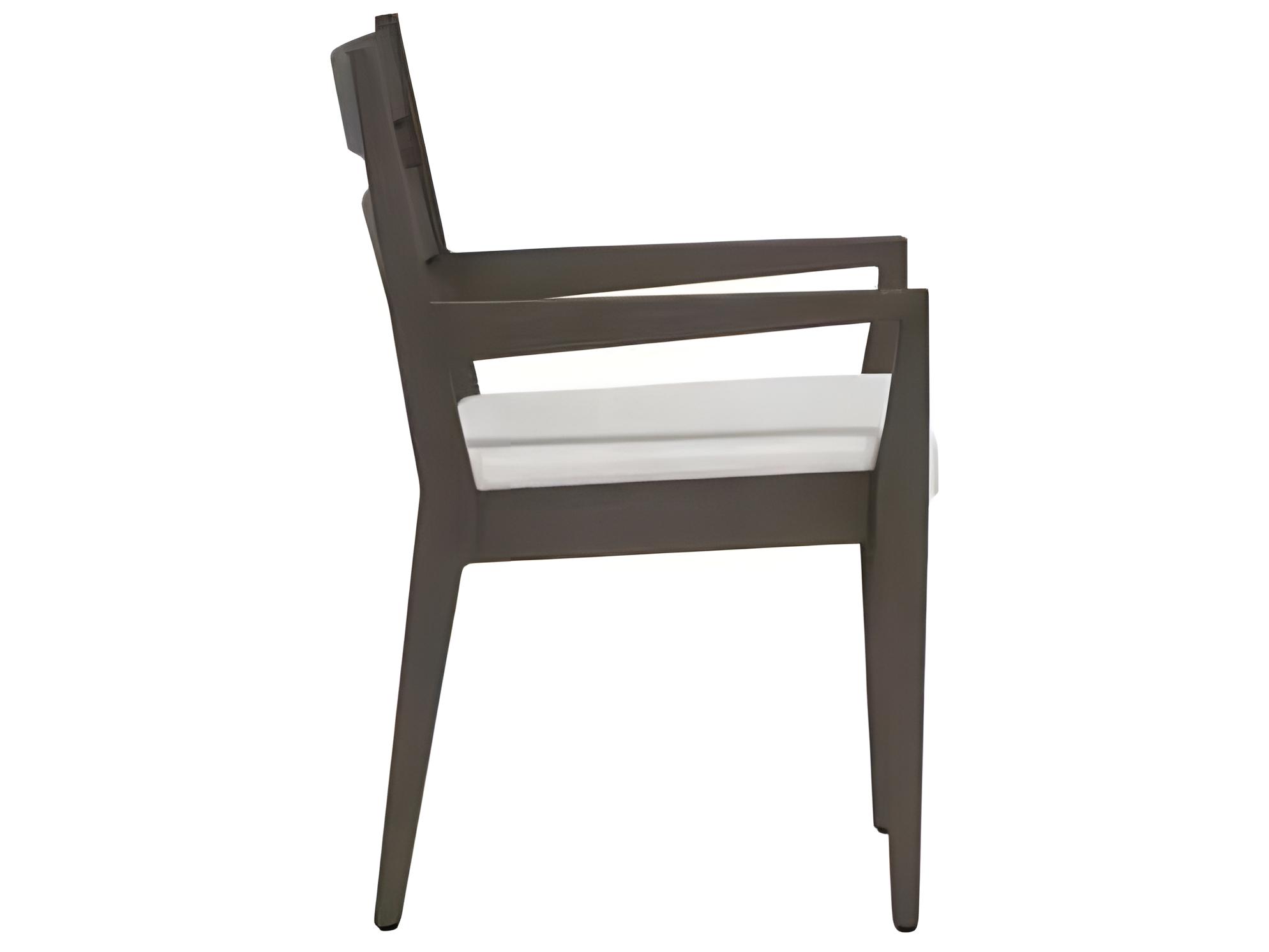 Ratana Lucia Silver Ash Grey Aluminum Cushion Dining Chair