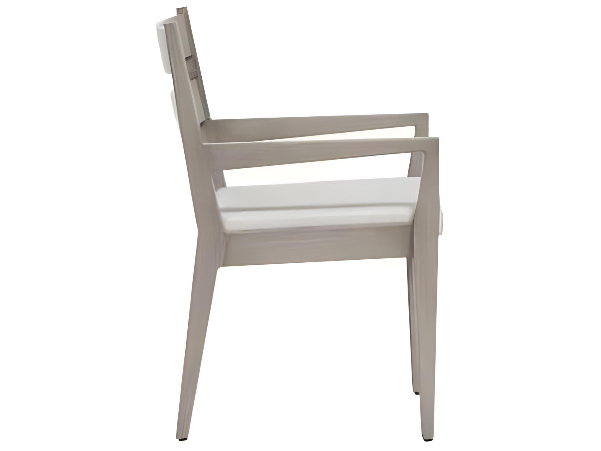 Ratana Lucia Silver Pearl Aluminum Cushion Dining Chair