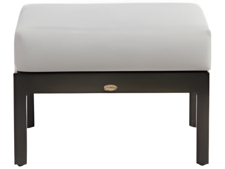 Ratana Lucia Silver Ash Grey Aluminum Cushion Ottoman