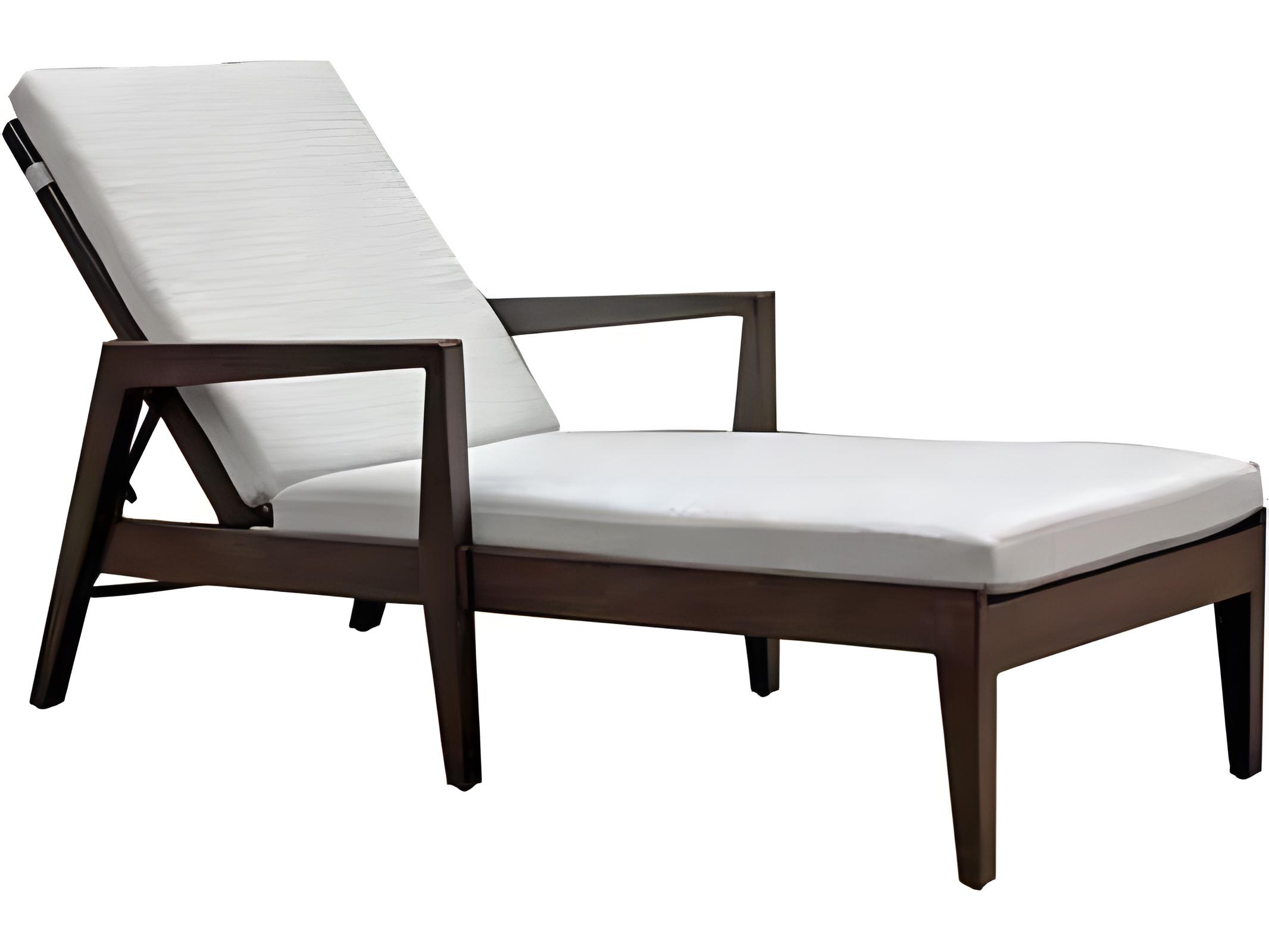 Ratana Lucia Silver Ash Grey Aluminum Cushion Chaise Lounge