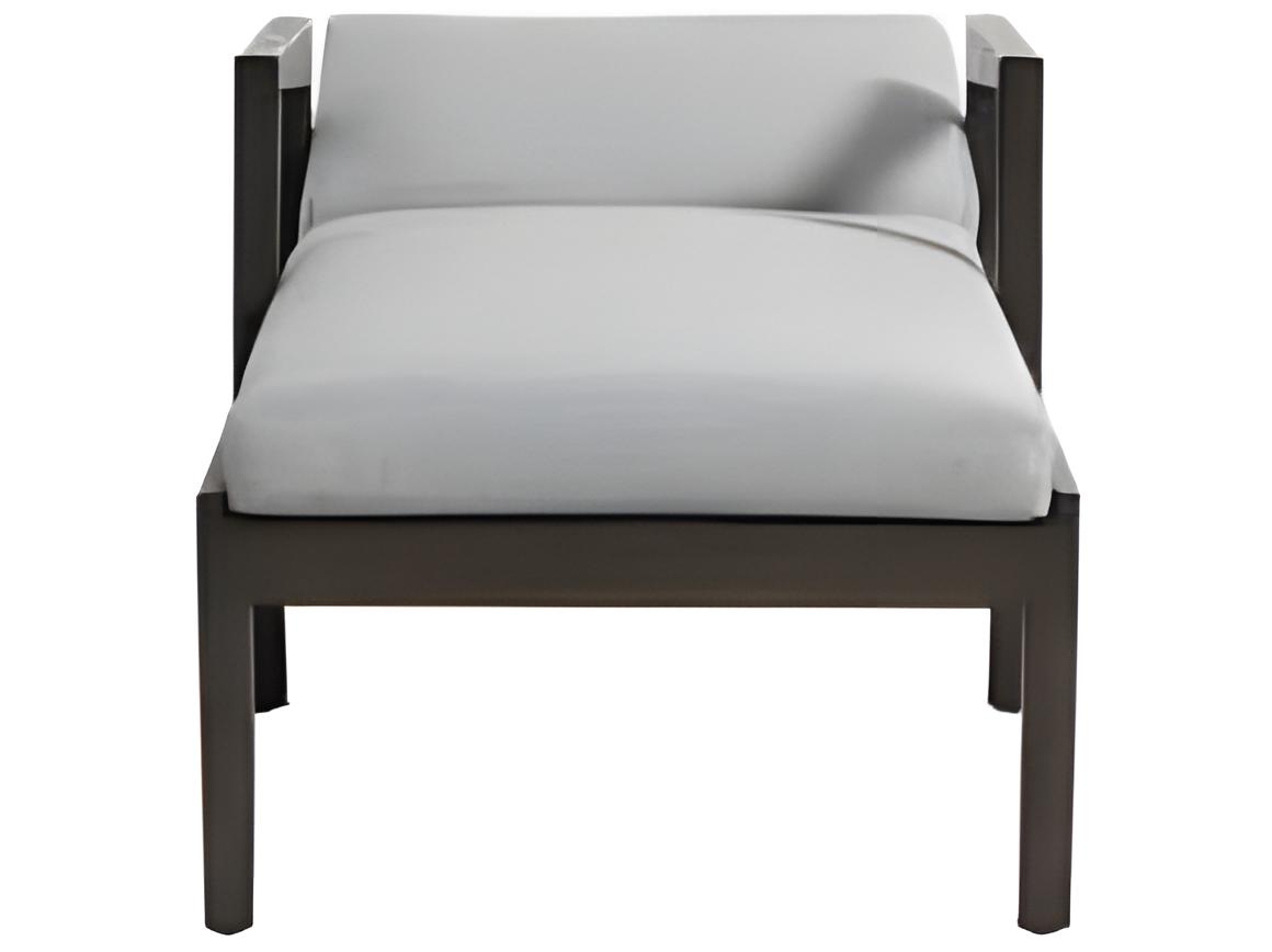 Ratana Lucia Silver Ash Grey Aluminum Cushion Chaise Lounge