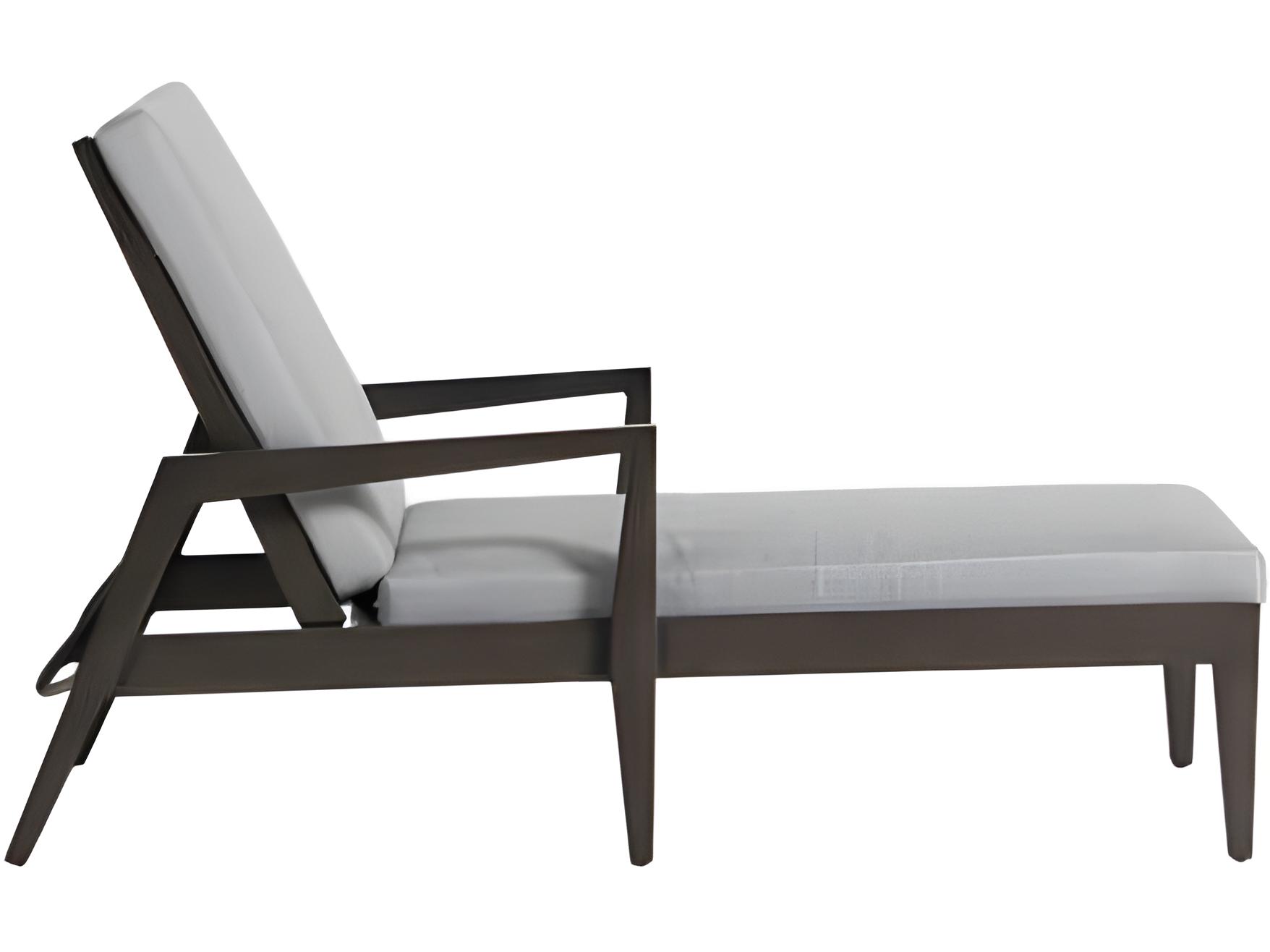 Ratana Lucia Silver Ash Grey Aluminum Cushion Chaise Lounge