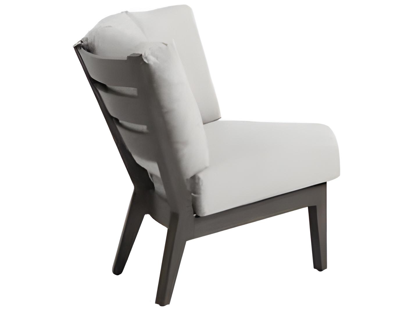 Ratana Lucia Silver Ash Grey Aluminum Cushion Lounge Chair