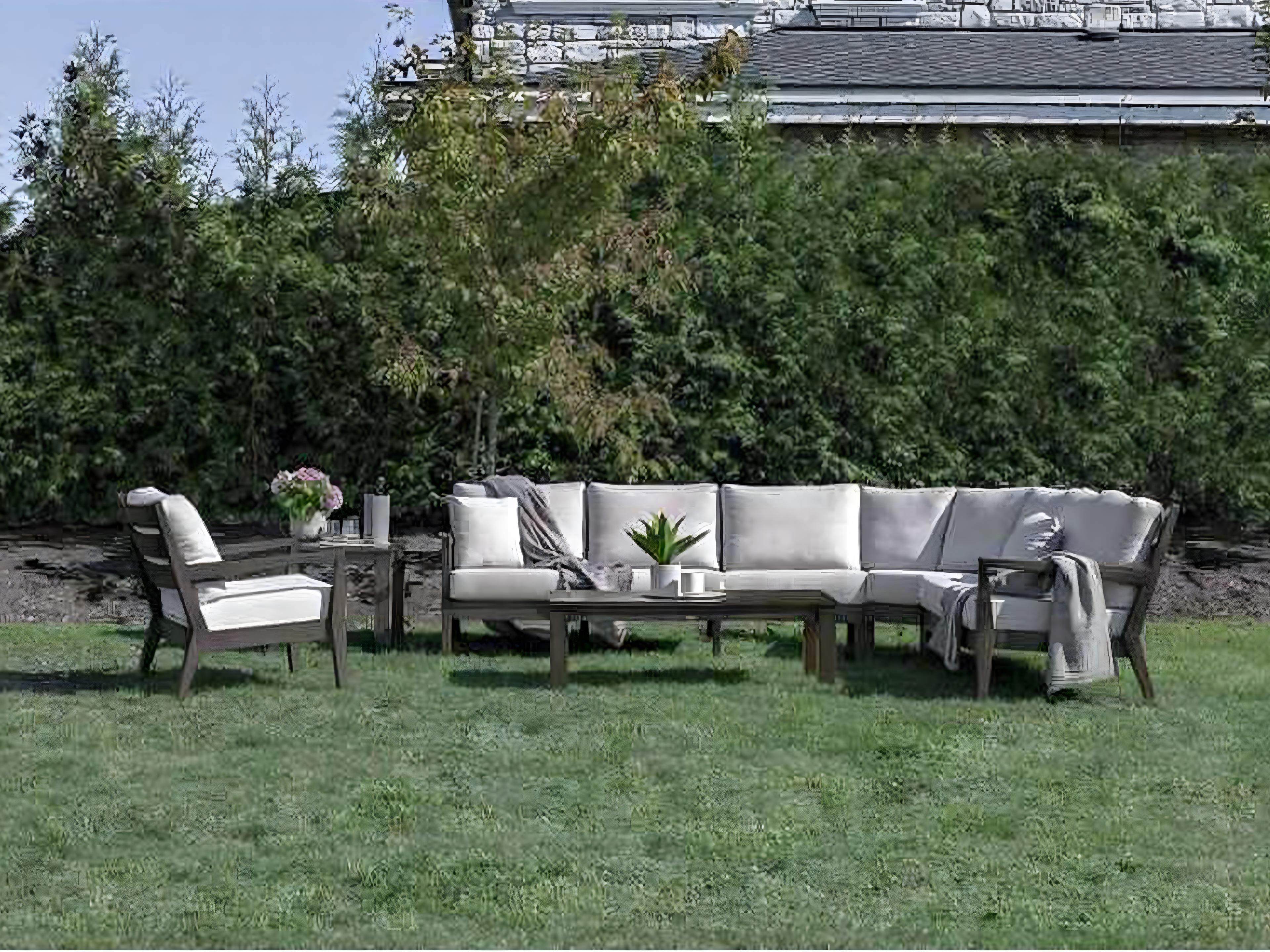 Ratana Lucia Silver Ash Grey Aluminum Cushion Lounge Chair