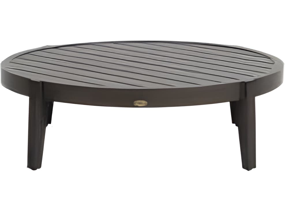 Ratana Lucia Silver Ash Grey Aluminum Round Coffee Table
