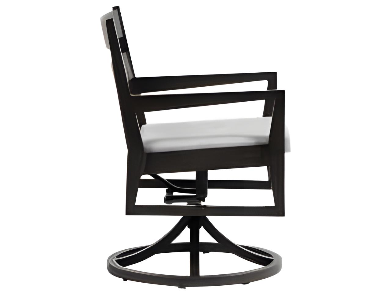 Ratana Lucia Silver Ash Grey Aluminum Cushion Dining Chair