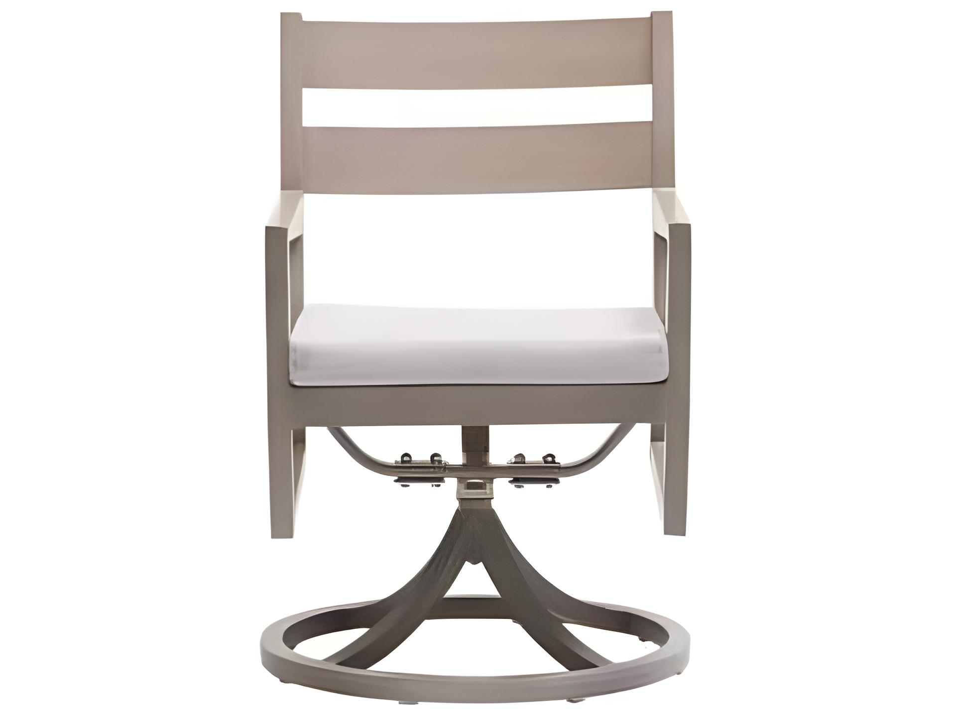 Ratana Lucia Silver Pearl Aluminum Cushion Dining Chair
