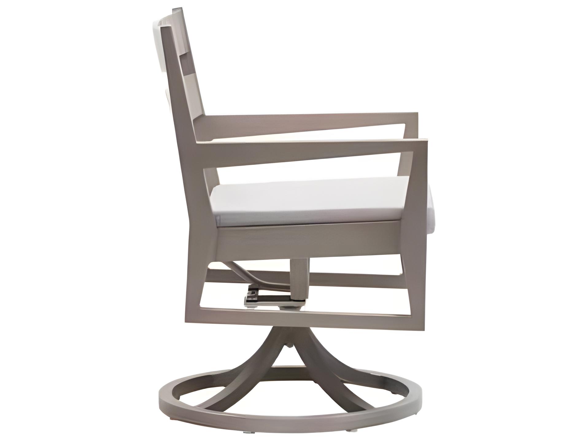Ratana Lucia Silver Pearl Aluminum Cushion Dining Chair