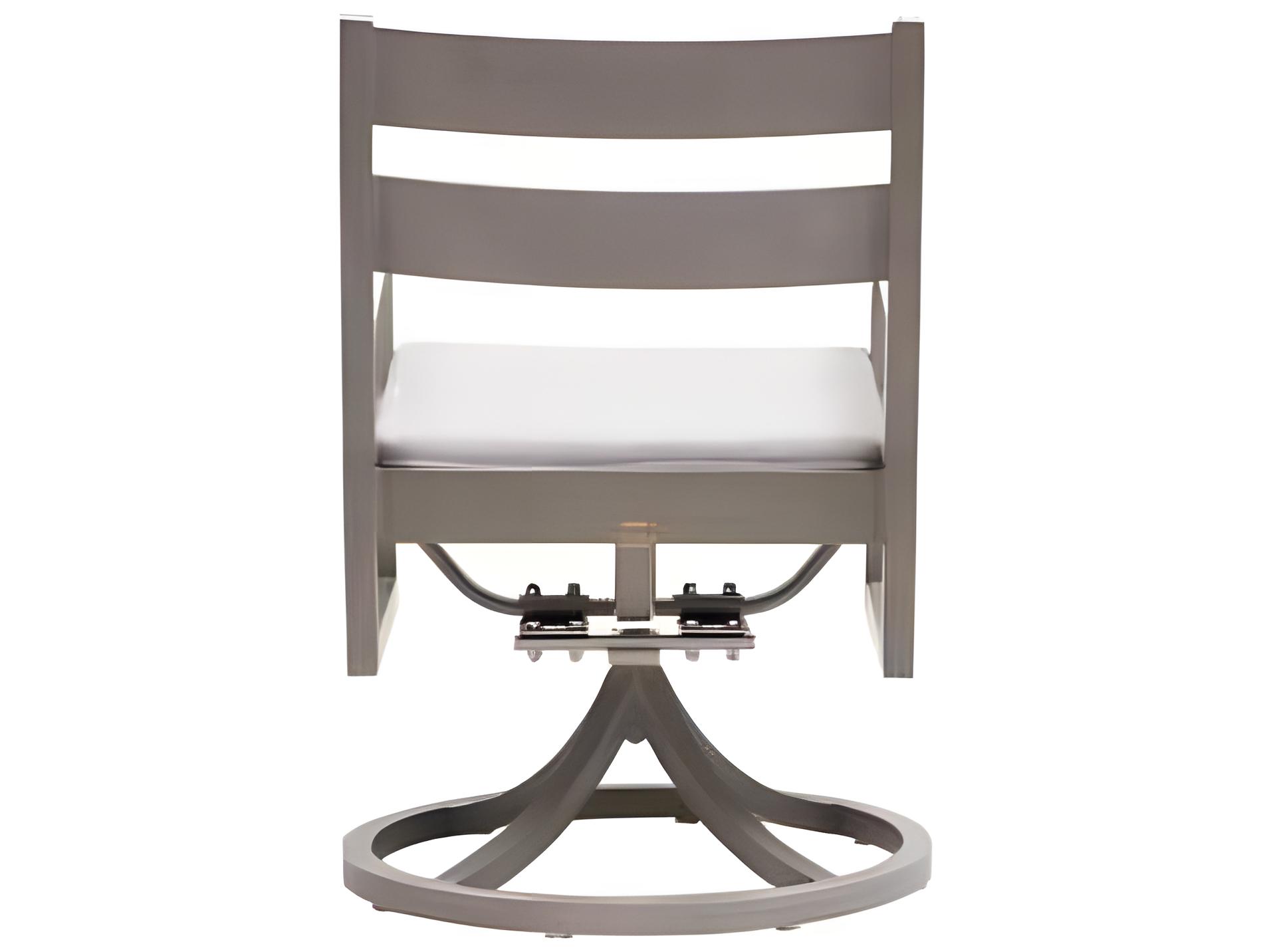Ratana Lucia Silver Pearl Aluminum Cushion Dining Chair