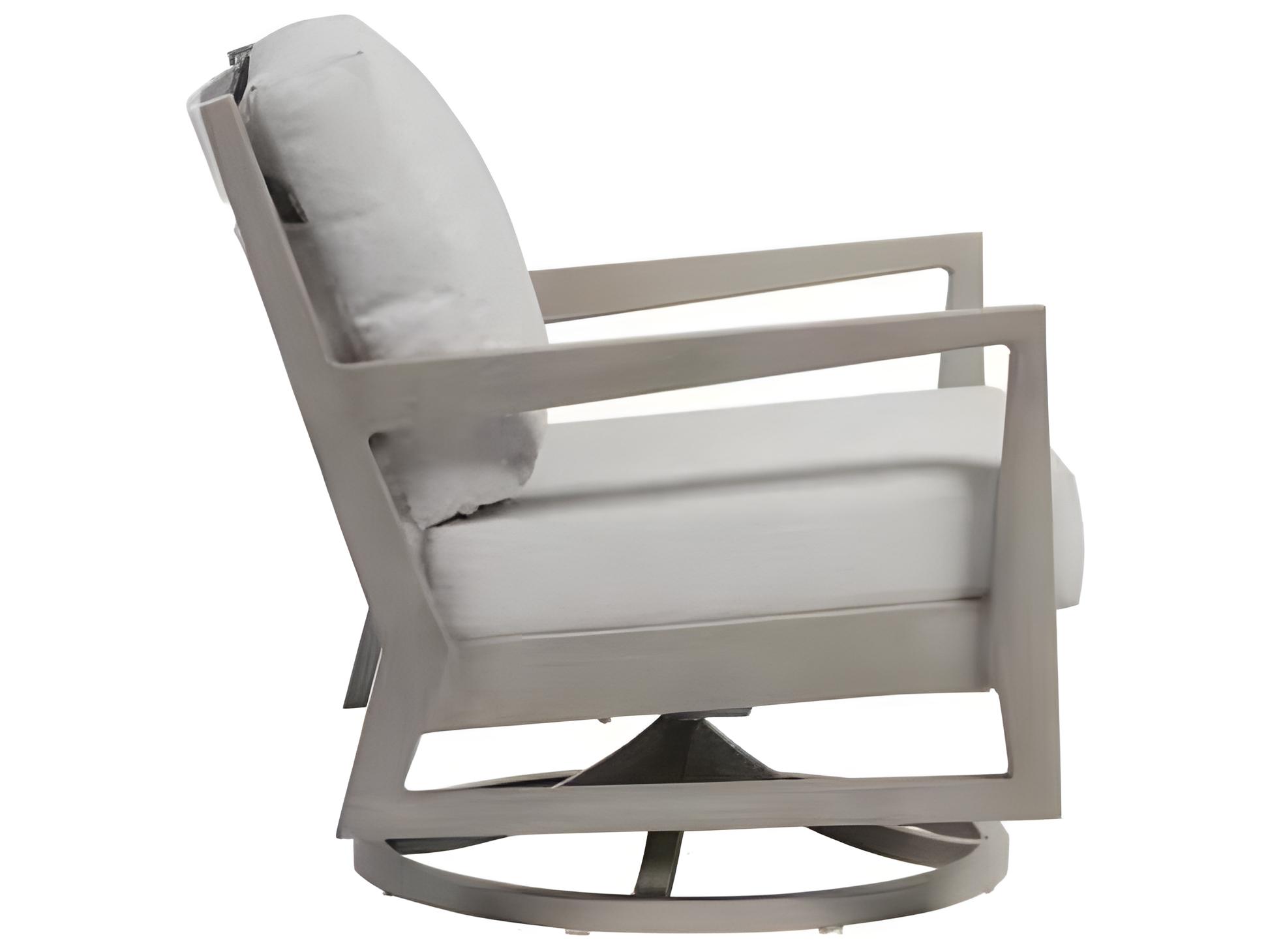 Ratana Lucia Silver Pearl Aluminum Cushion Lounge Chair