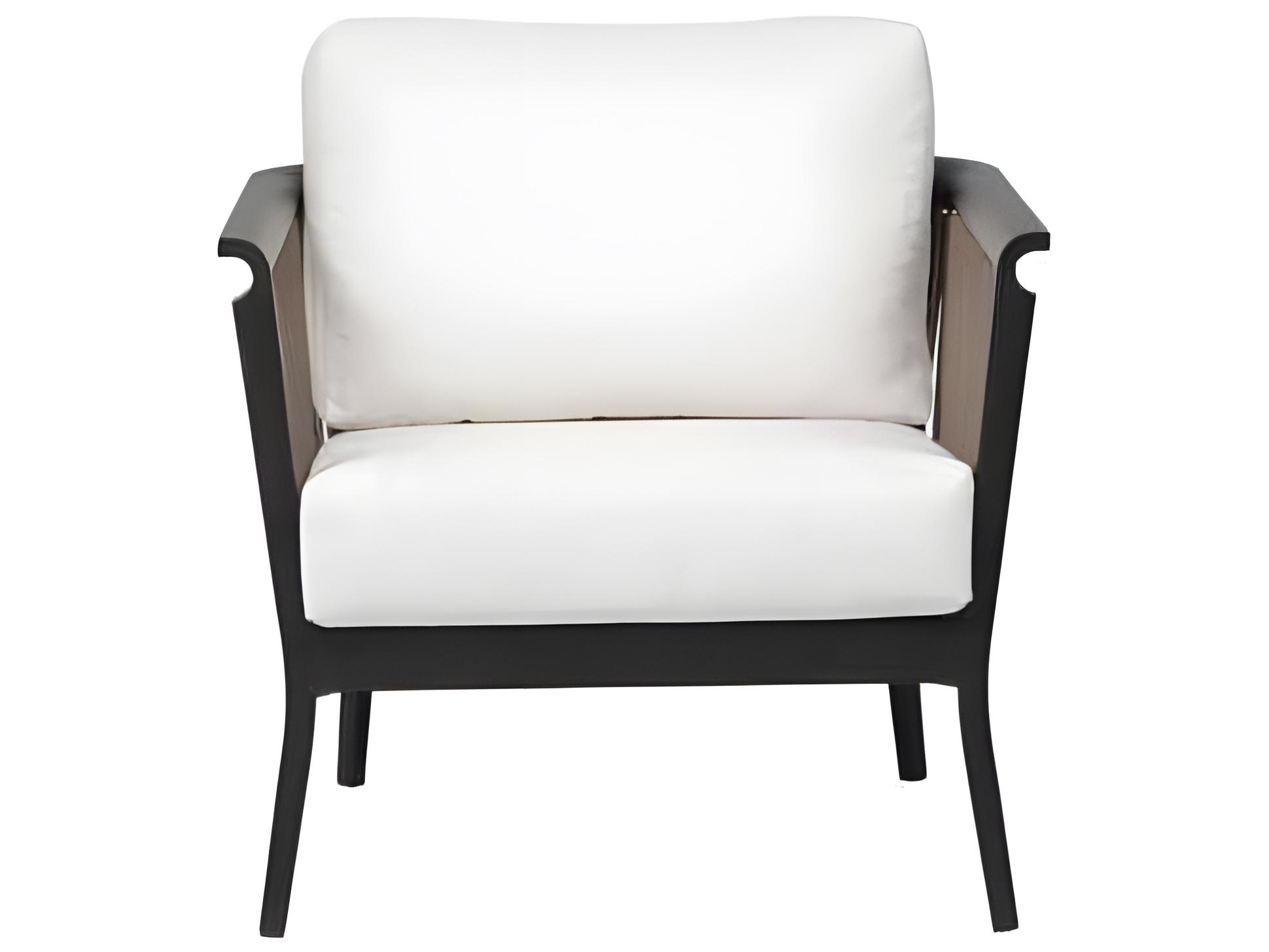 Ratana Copacabana Silver Black Aluminum Cushion Lounge Chair