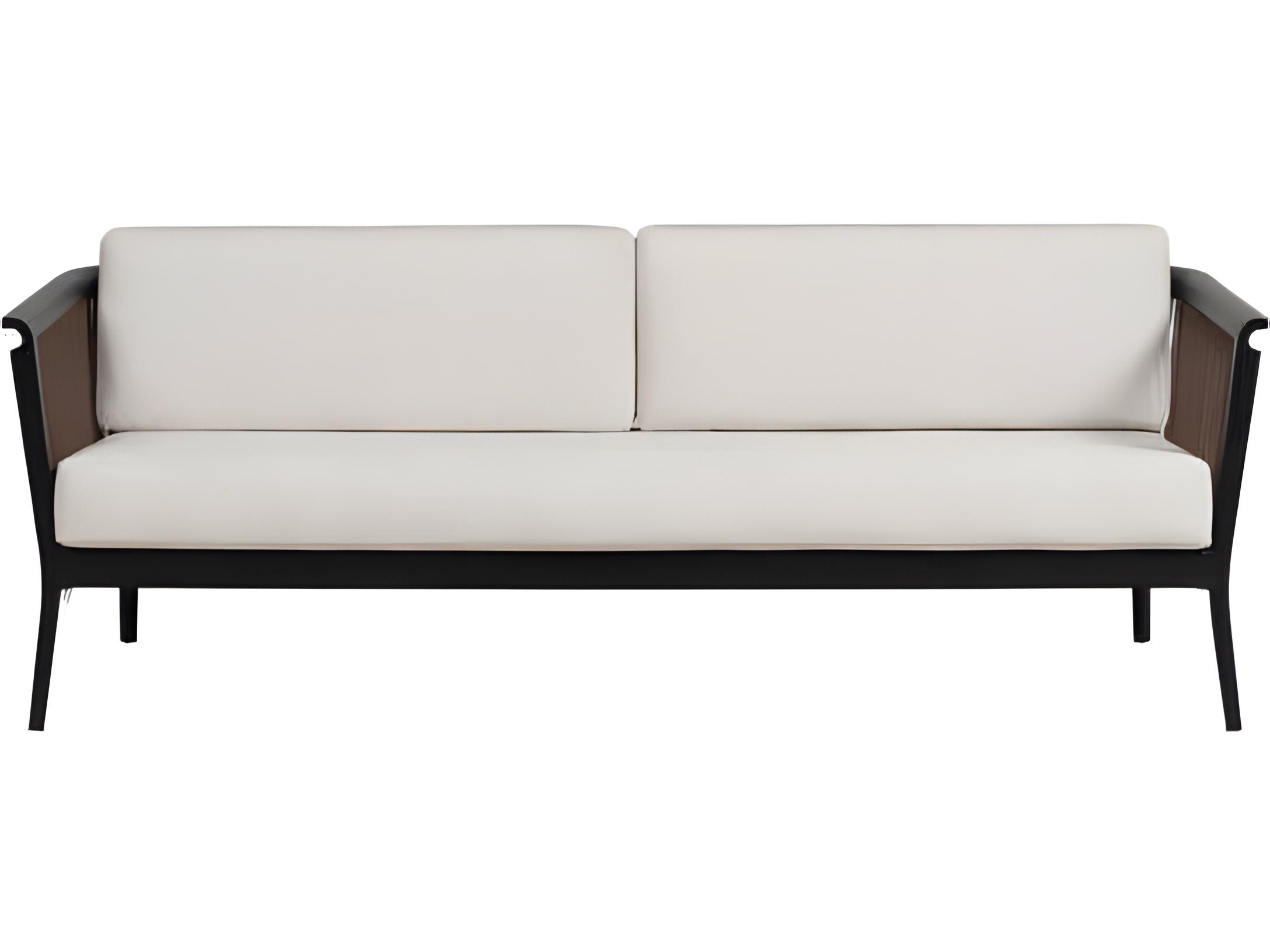 Ratana Copacabana Silver Black Aluminum Cushion Sofa