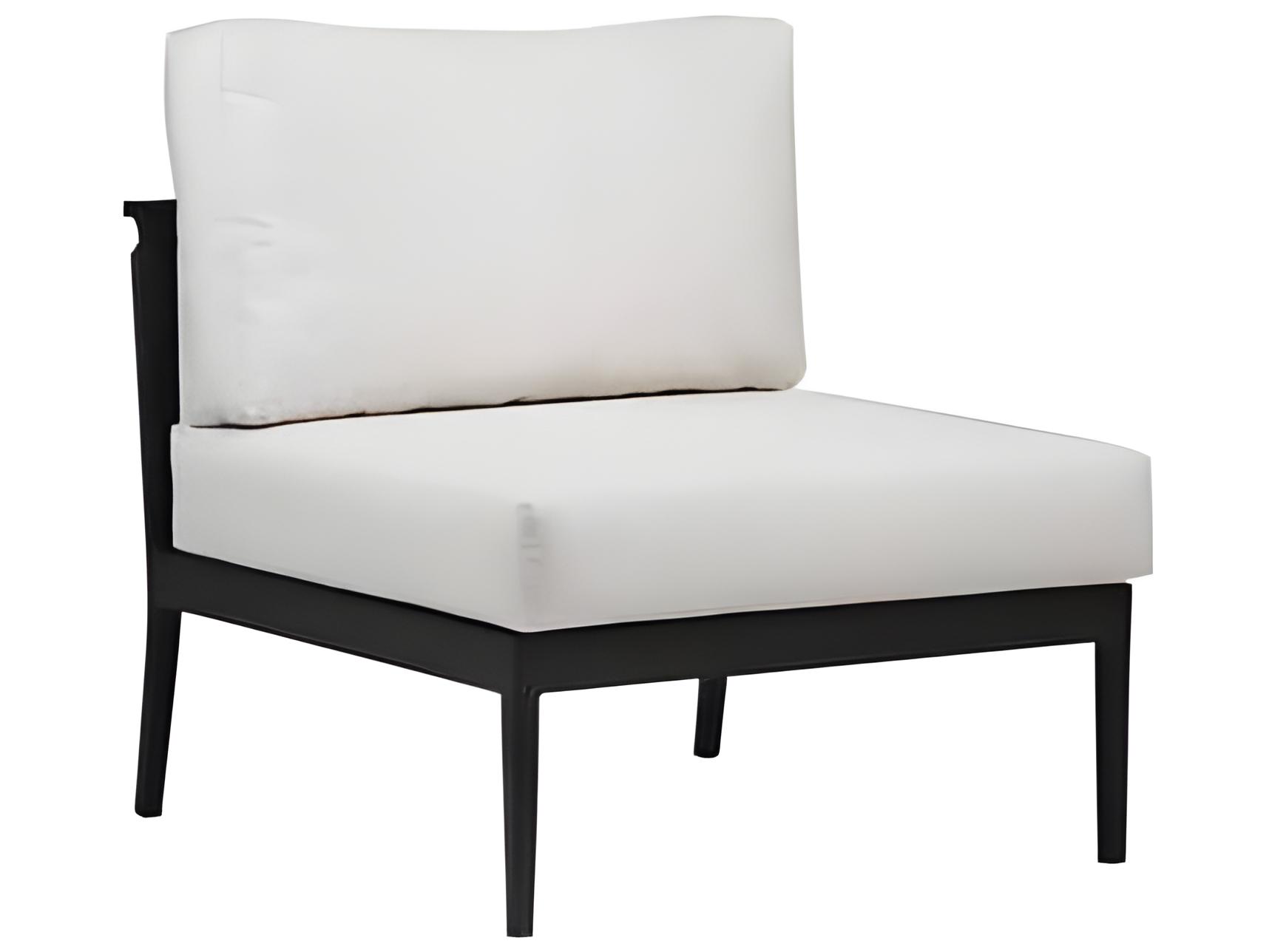 Ratana Copacabana Silver Black Aluminum Cushion Lounge Chair