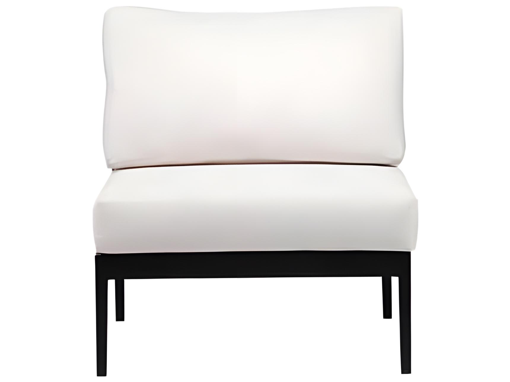 Ratana Copacabana Silver Black Aluminum Cushion Lounge Chair