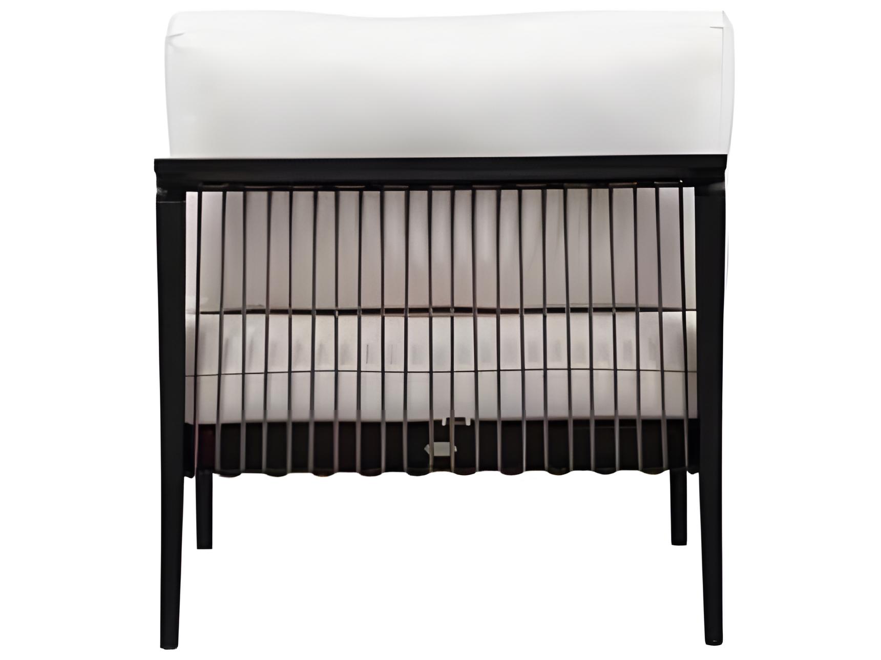 Ratana Copacabana Silver Black Aluminum Cushion Lounge Chair