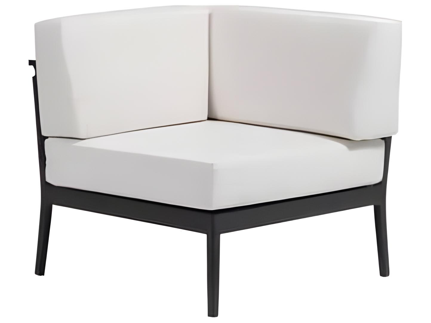 Ratana Copacabana Silver Black Aluminum Cushion Lounge Chair