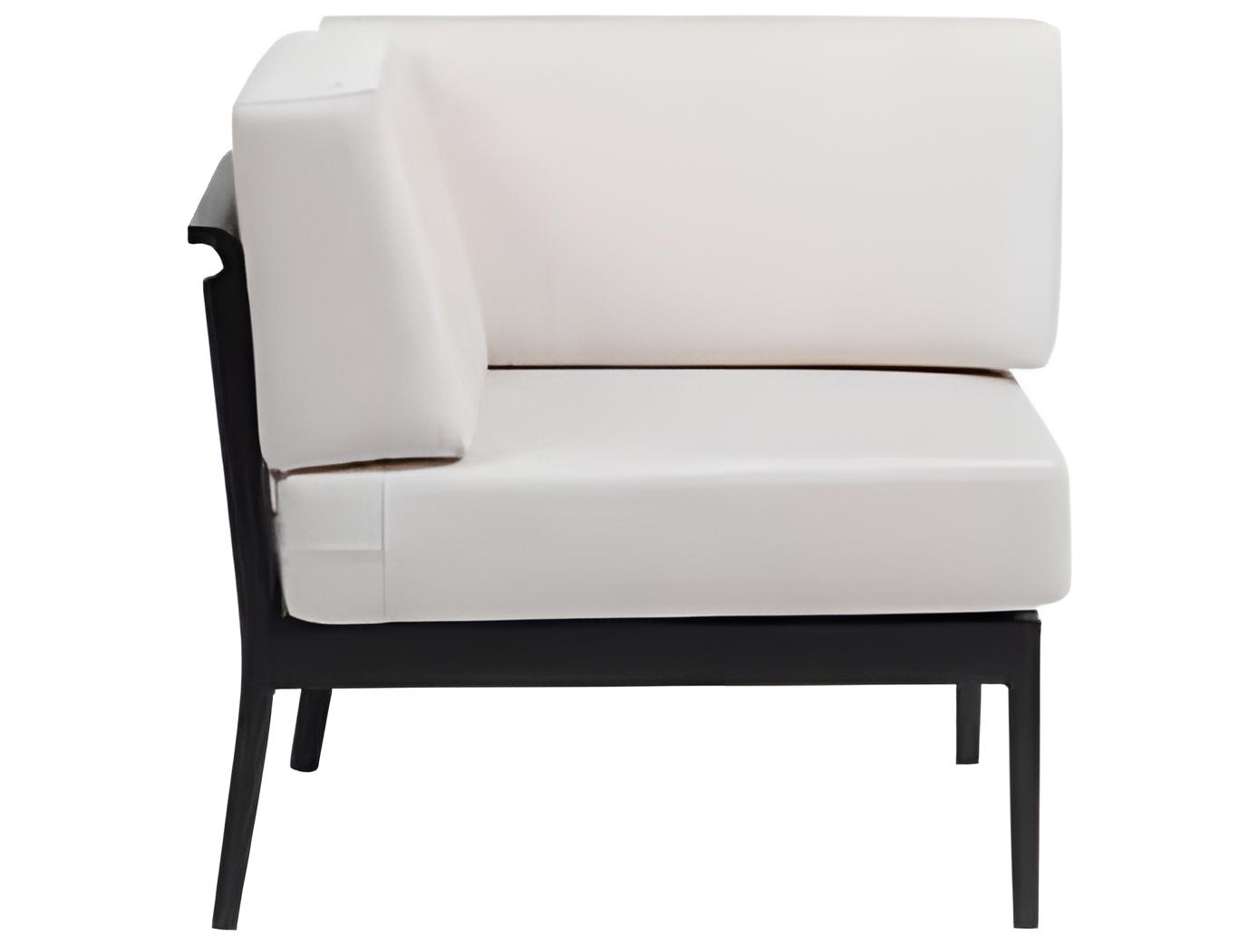 Ratana Copacabana Silver Black Aluminum Cushion Lounge Chair