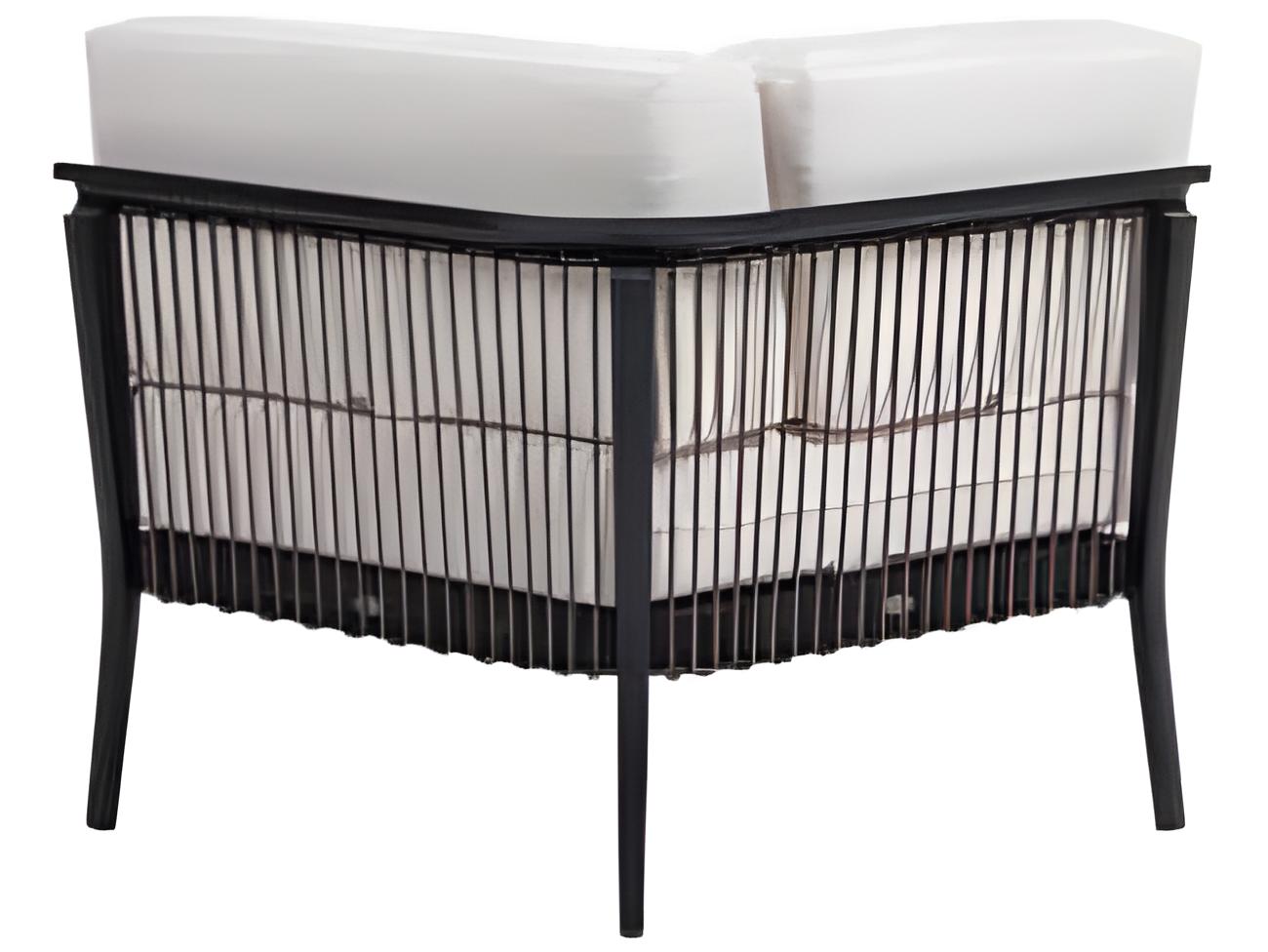 Ratana Copacabana Silver Black Aluminum Cushion Lounge Chair