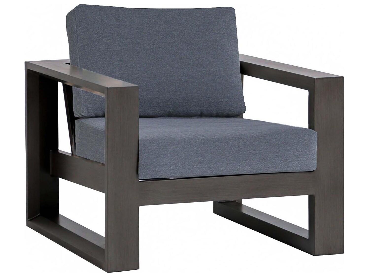 Ratana Elements Silver Ash Grey Aluminum Cushion Lounge Chair