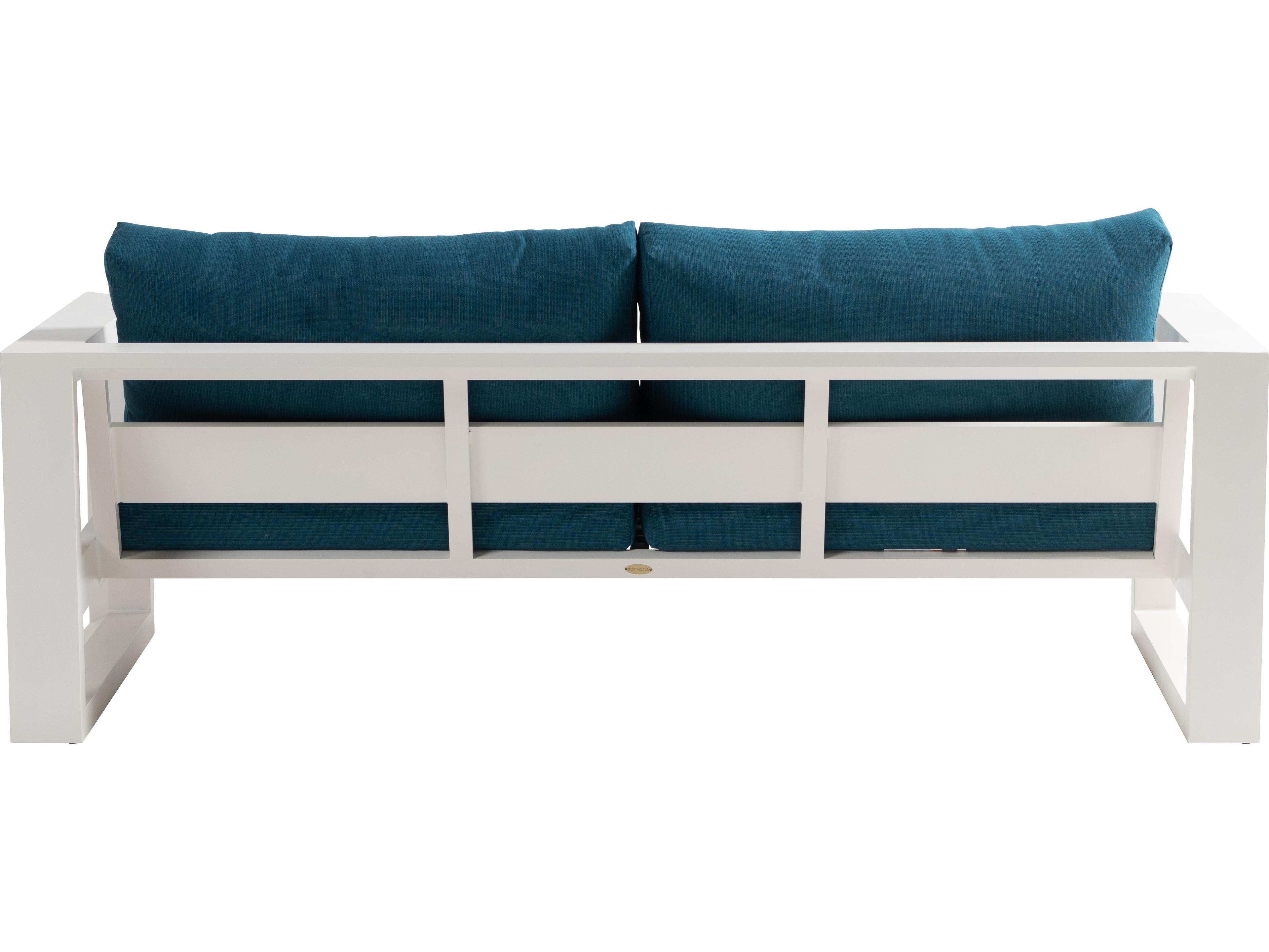 Ratana Elements Silver Talc White Aluminum Cushion Sofa