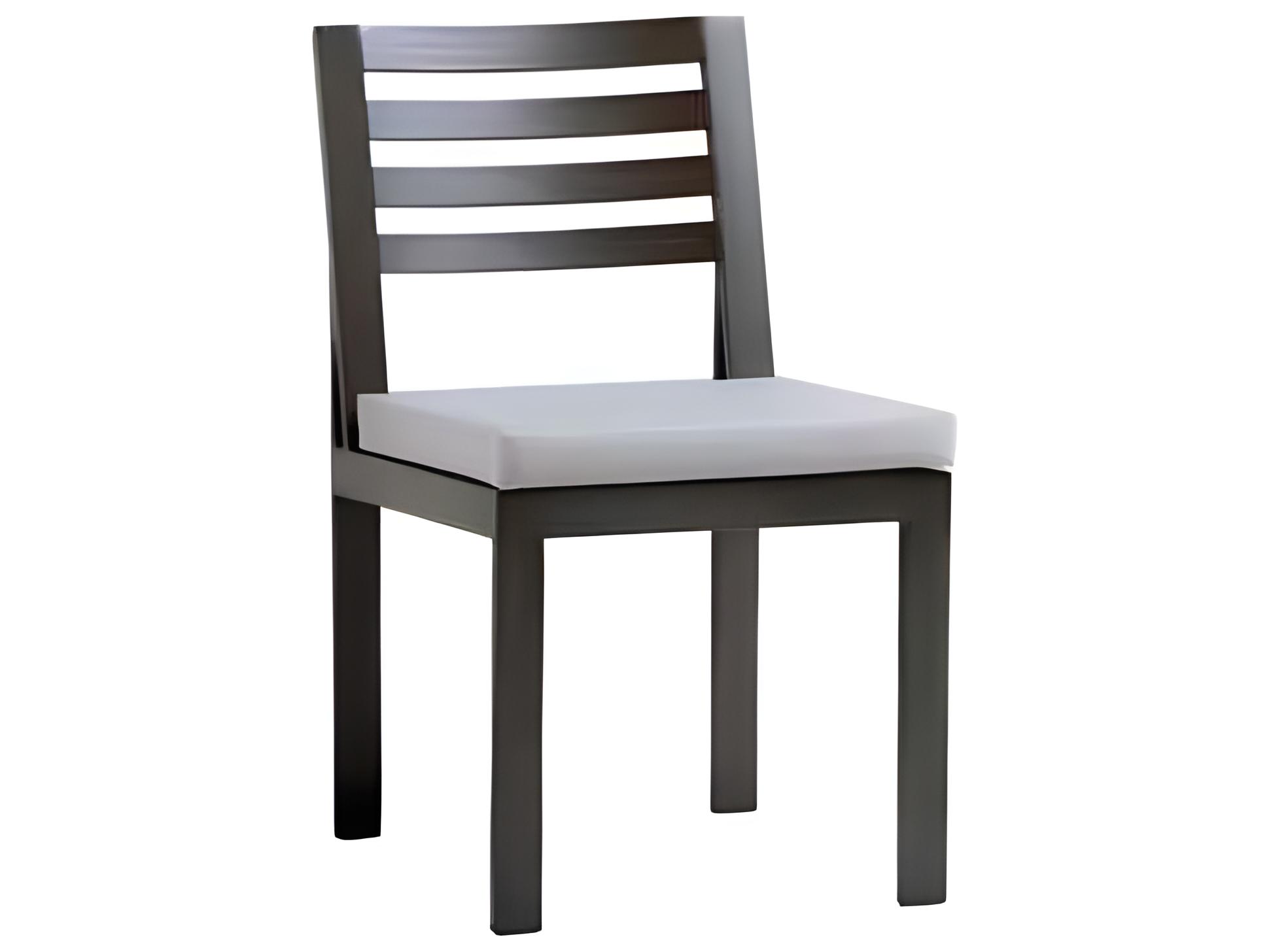 Ratana Elements Silver Ash Grey Aluminum Cushion Dining Chair