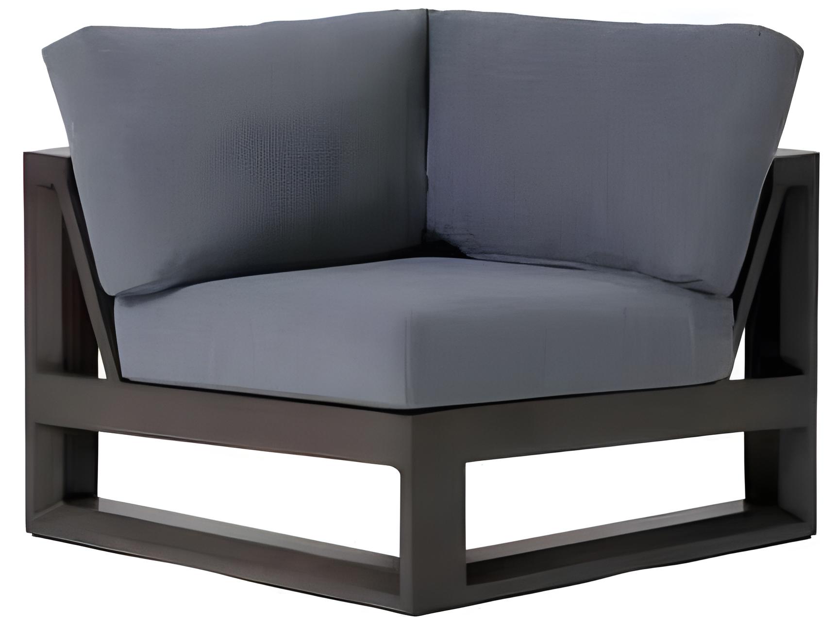 Ratana Elements Silver Ash Grey Aluminum Cushion Lounge Chair