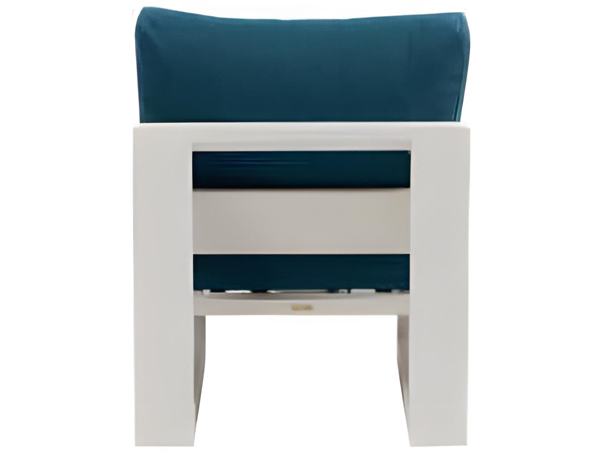 Ratana Elements Silver Talc White Aluminum Cushion Lounge Chair