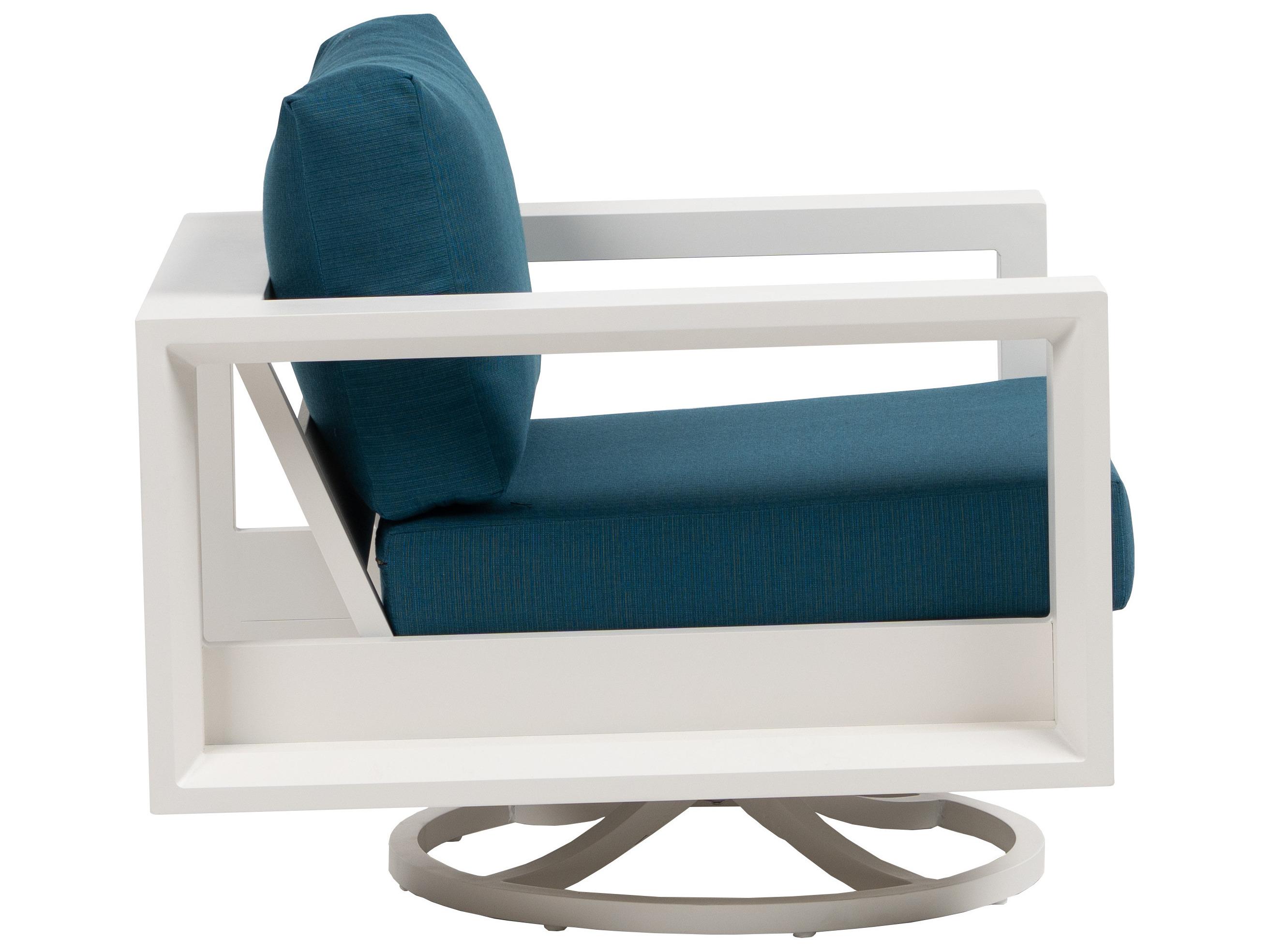 Ratana Elements Silver Talc White Aluminum Cushion Lounge Chair