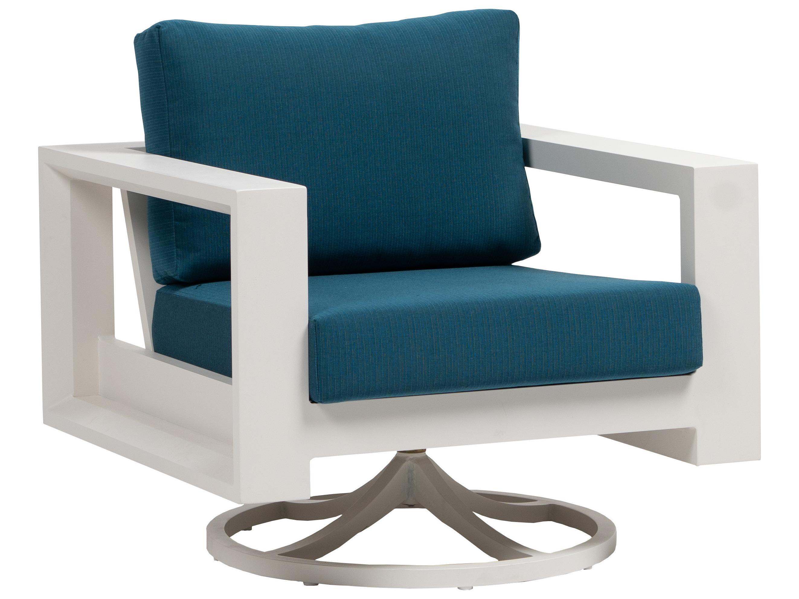 Ratana Elements Silver Talc White Aluminum Cushion Lounge Chair