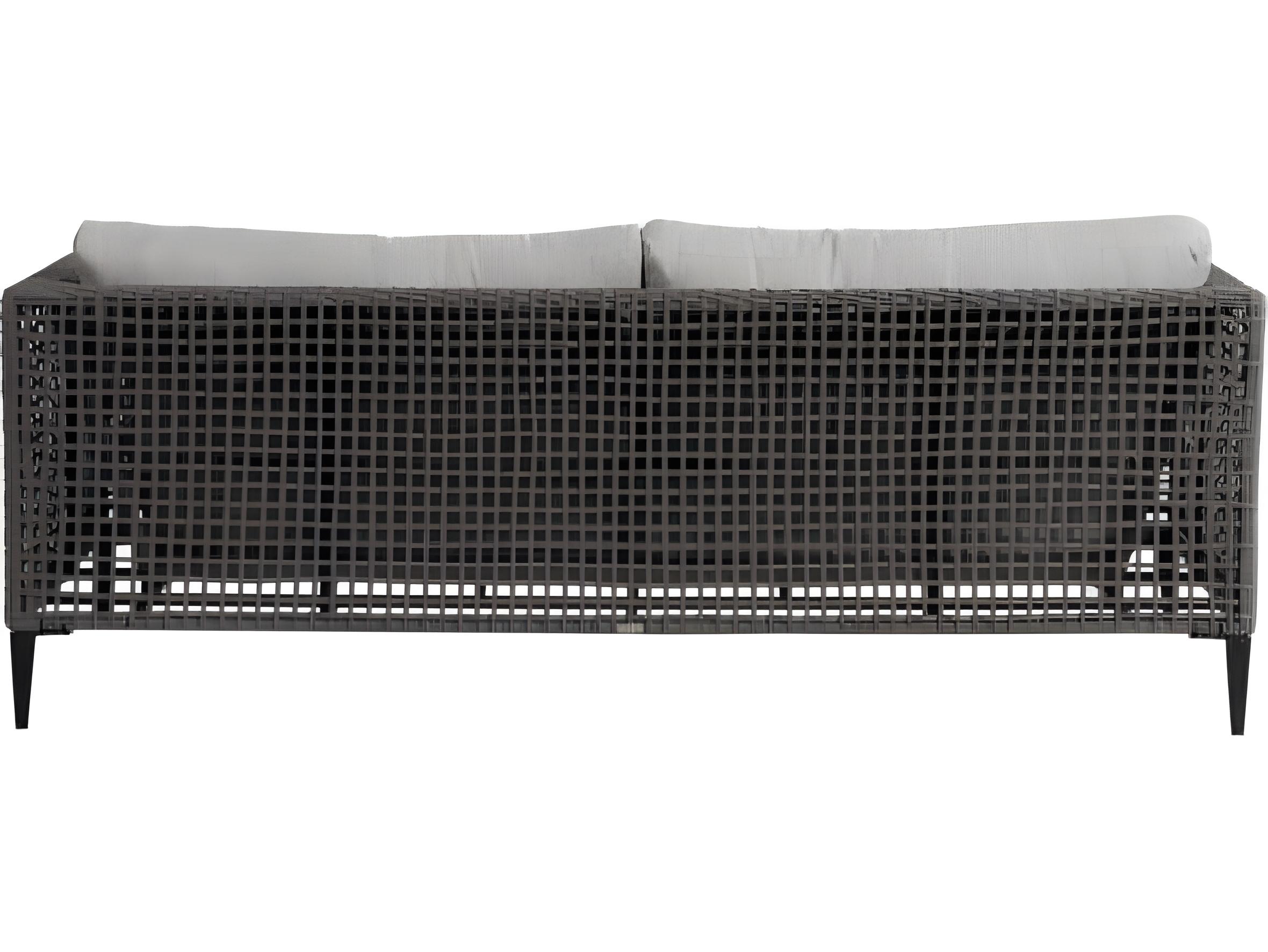 Ratana Genval Silver Black Aluminum Cushion Sofa
