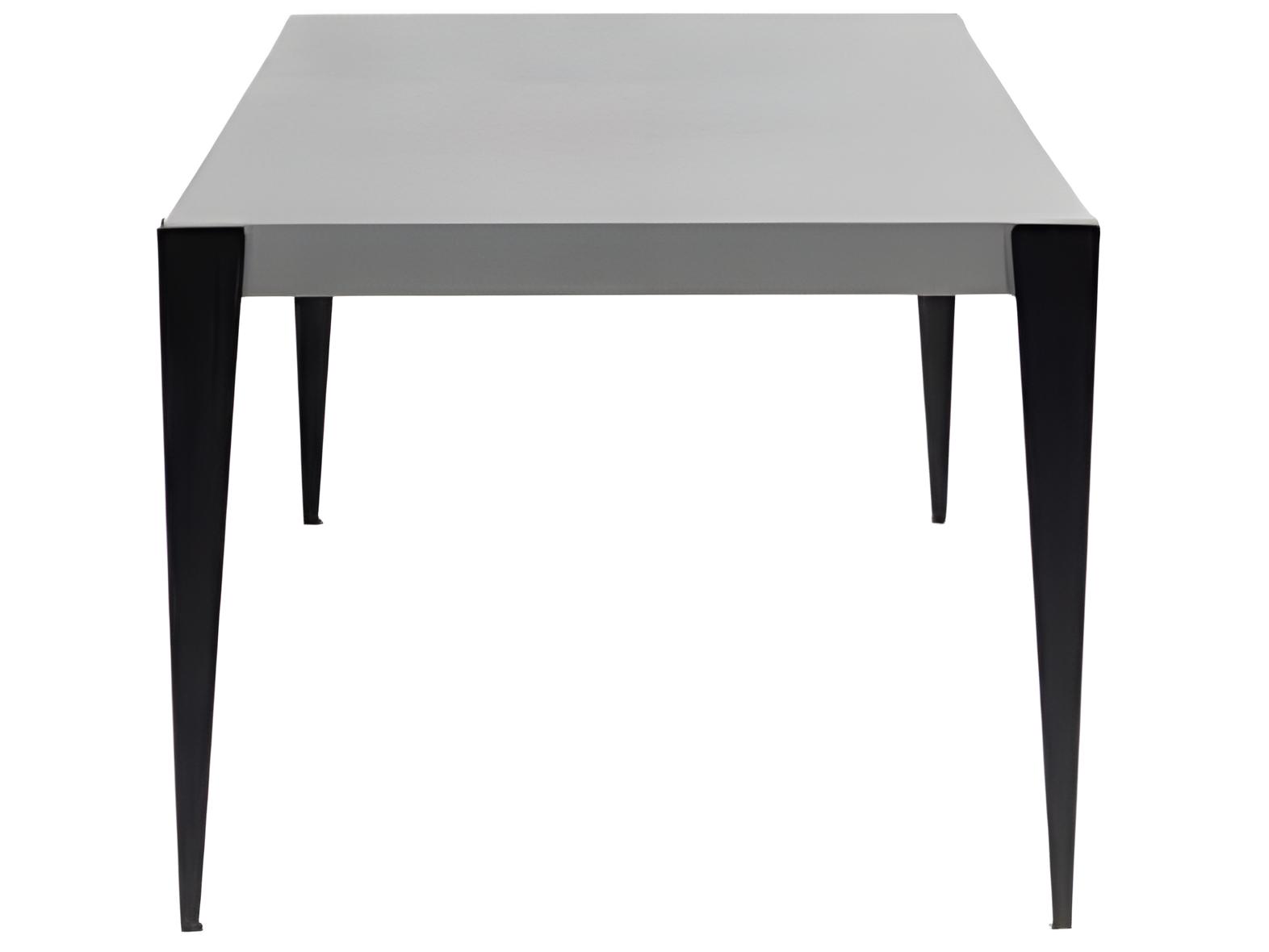 Ratana Genval Silver Black Base & Cement Top Aluminum Rectangular Coffee Table