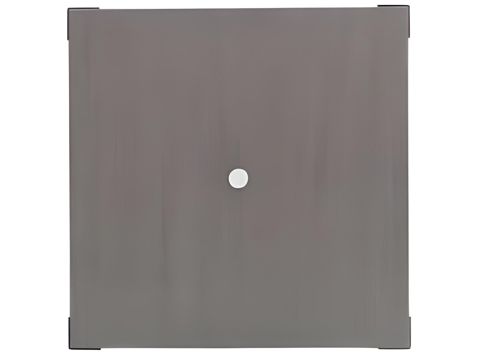 Ratana Genval Silver Black Base & Cement Top Aluminum Square Umbrella Hole Bar Table