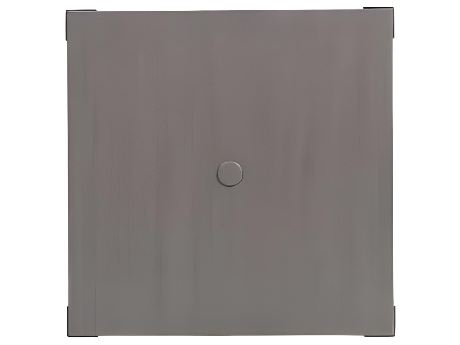 Ratana Genval Silver Black Base & Cement Top Aluminum Square Umbrella Hole Counter Table