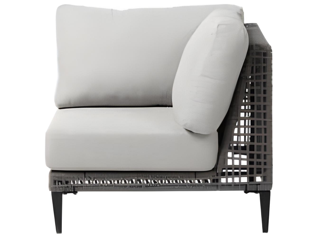 Ratana Genval Silver Black Aluminum Cushion Lounge Chair
