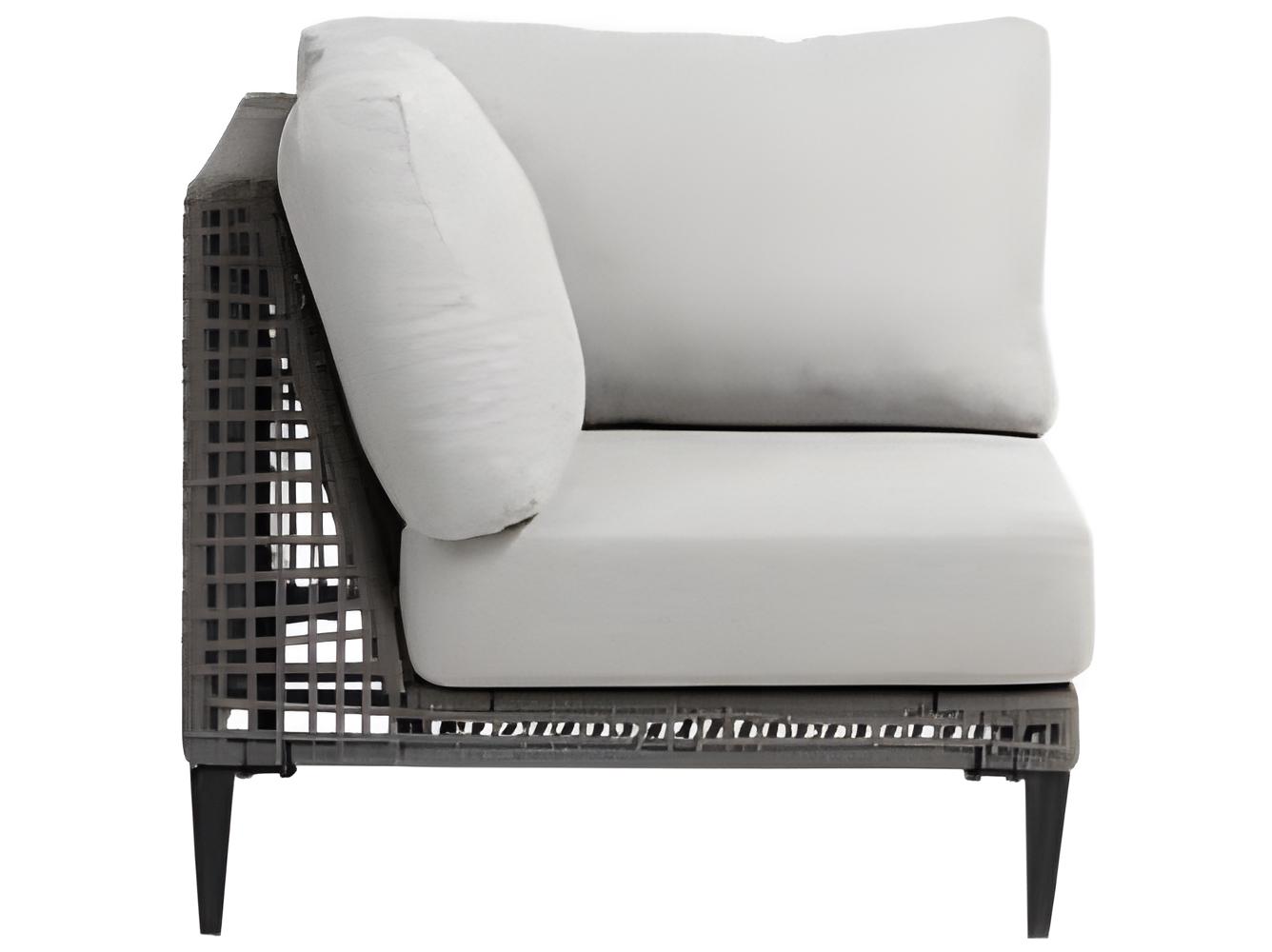 Ratana Genval Silver Black Aluminum Cushion Lounge Chair