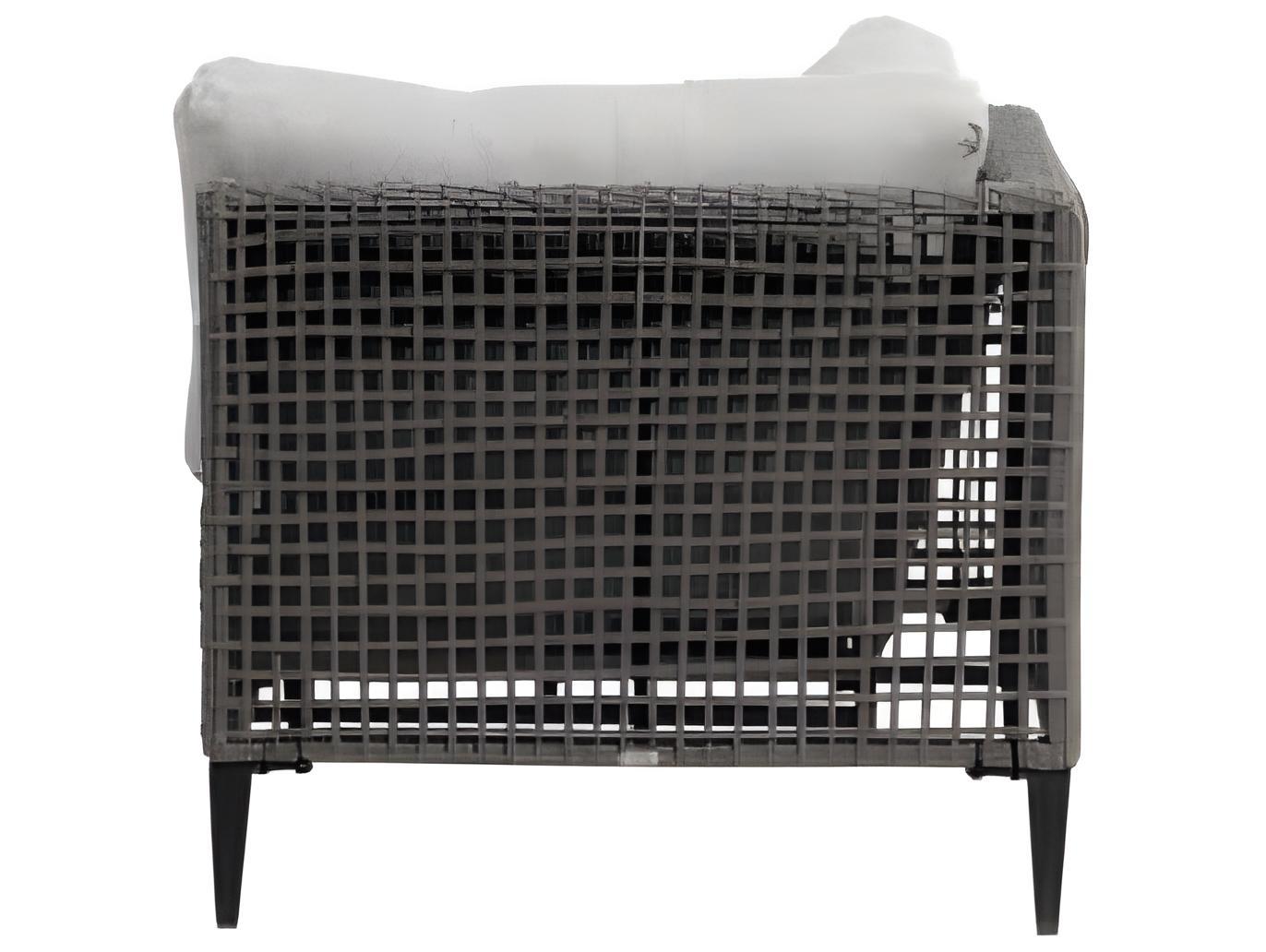 Ratana Genval Silver Black Aluminum Cushion Lounge Chair