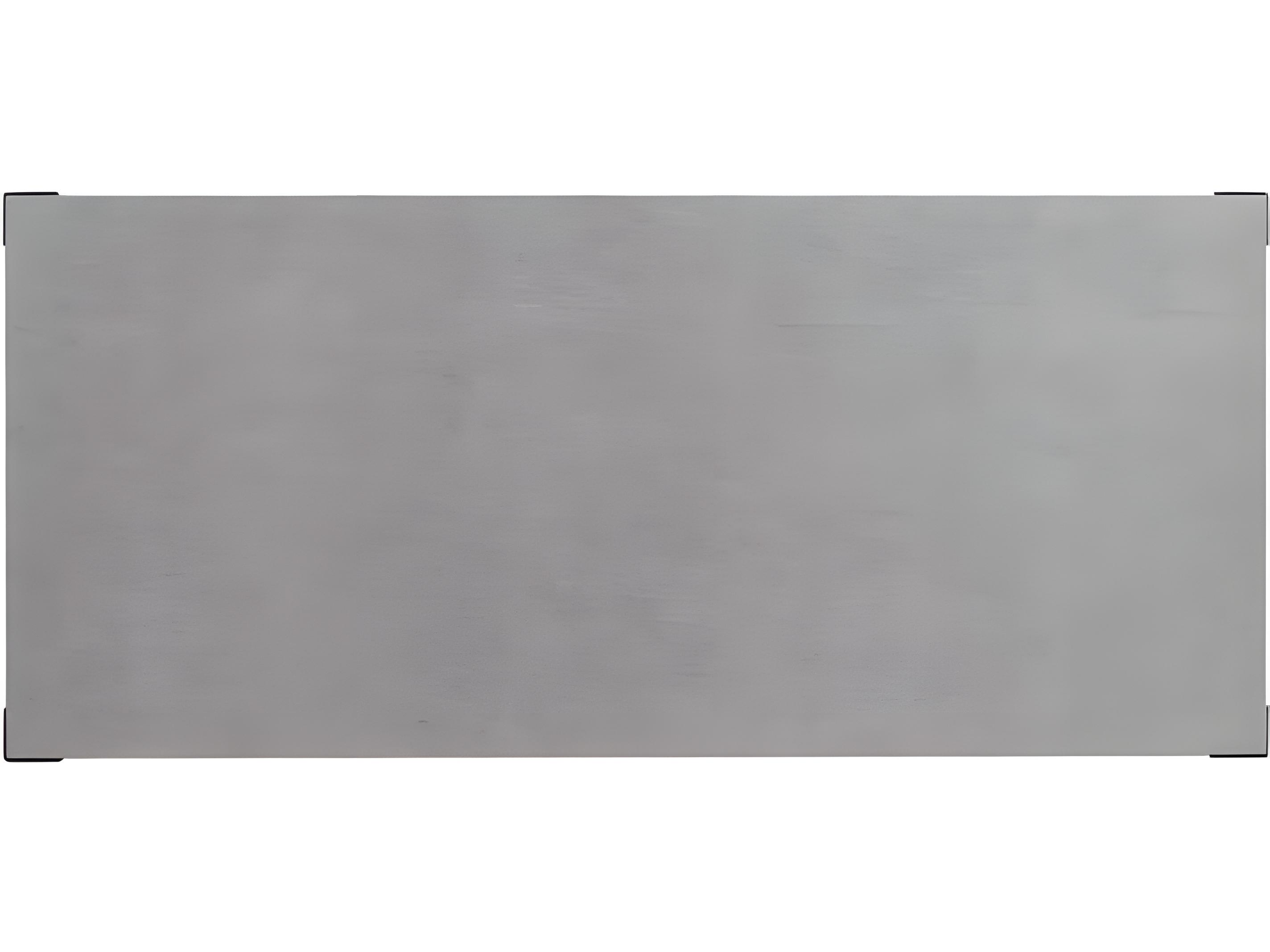 Ratana Genval Silver Black Base & Cement Top Aluminum Rectangular Umbrella Hole Dining Table