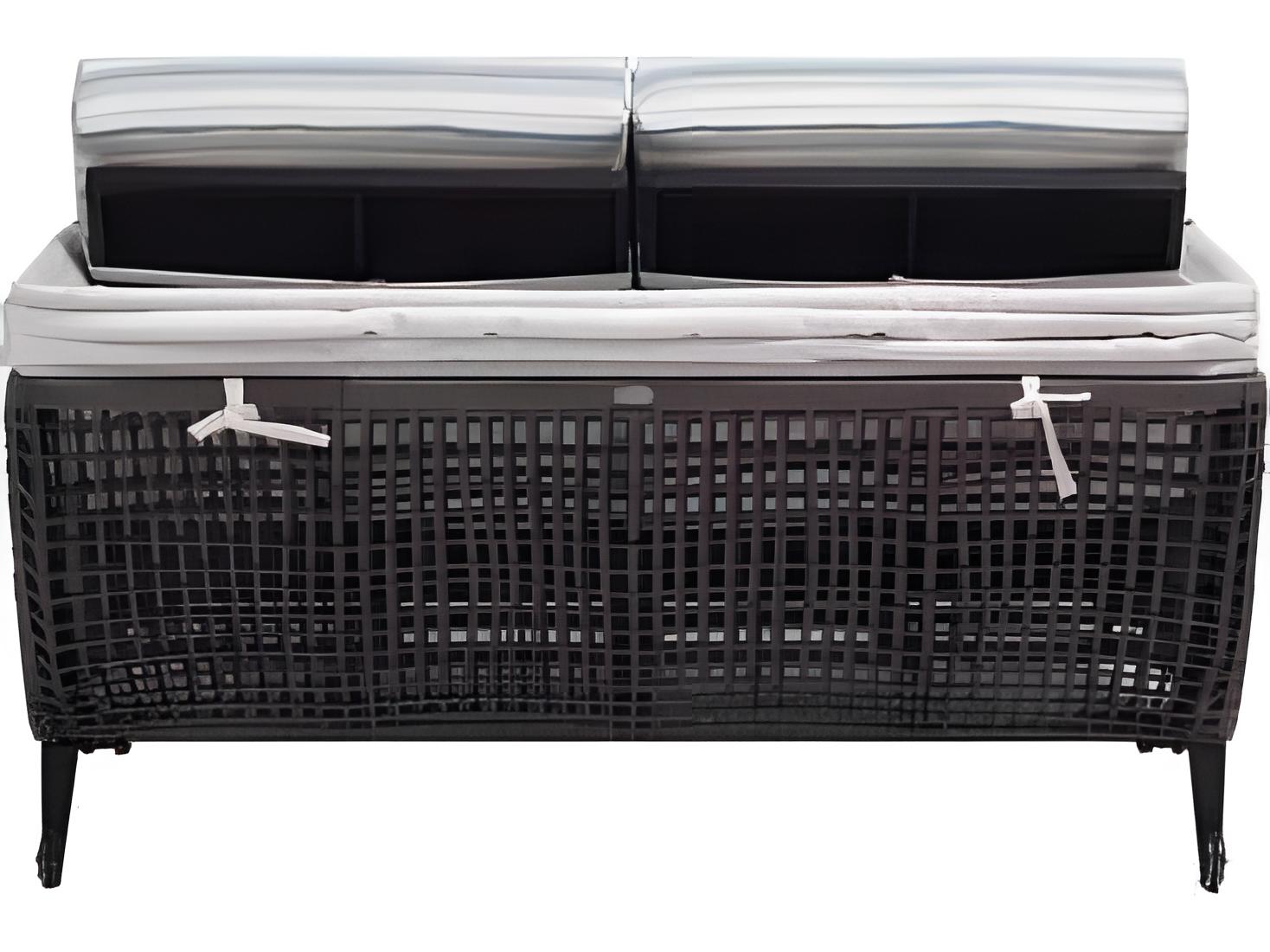 Ratana Genval Silver Black Aluminum Cushion Lounge Bed