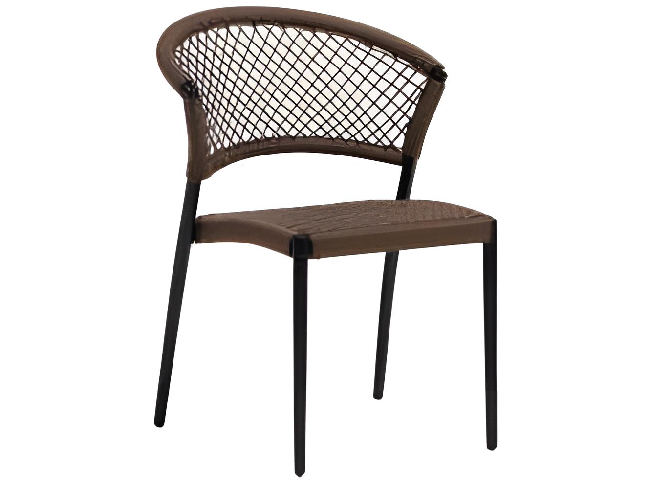 Ratana Ria Silver Black Aluminum Rope Dining Chair