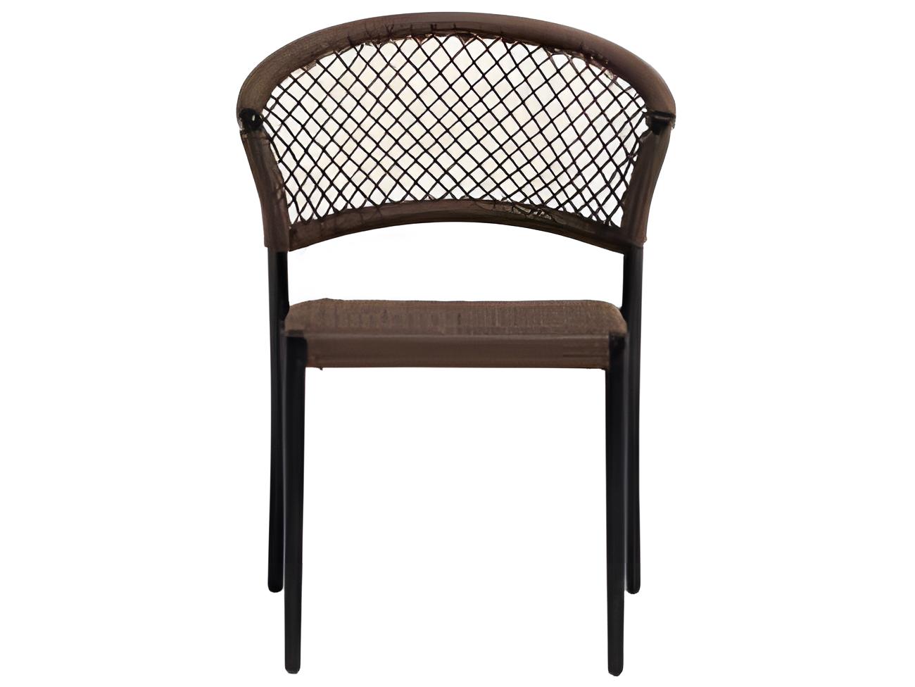 Ratana Ria Silver Black Aluminum Rope Dining Chair