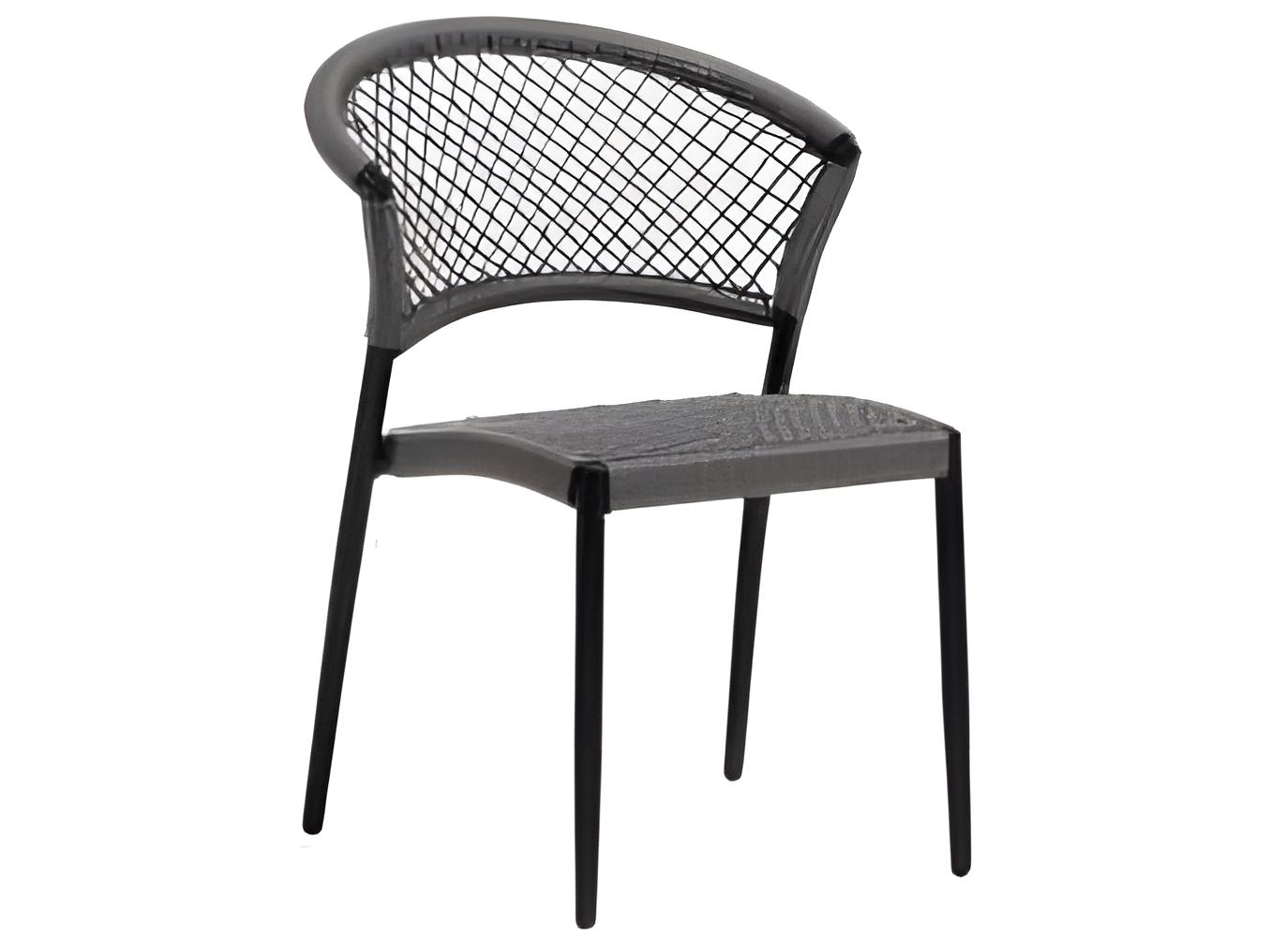 Ratana Ria Silver Black Aluminum Rope Dining Chair