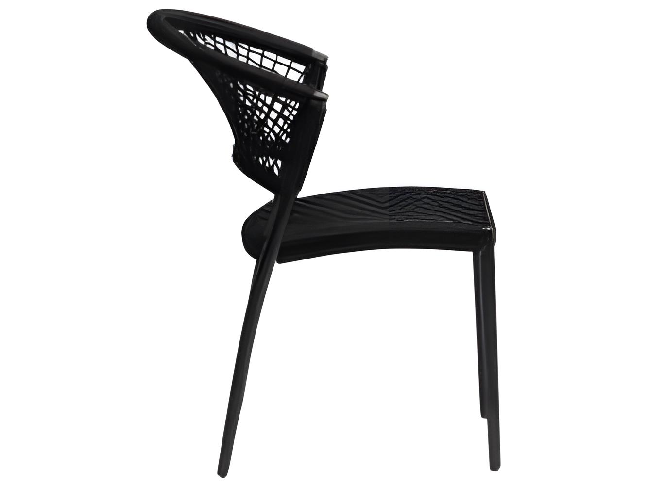 Ratana Ria Silver Black Aluminum Strap Dining Chair