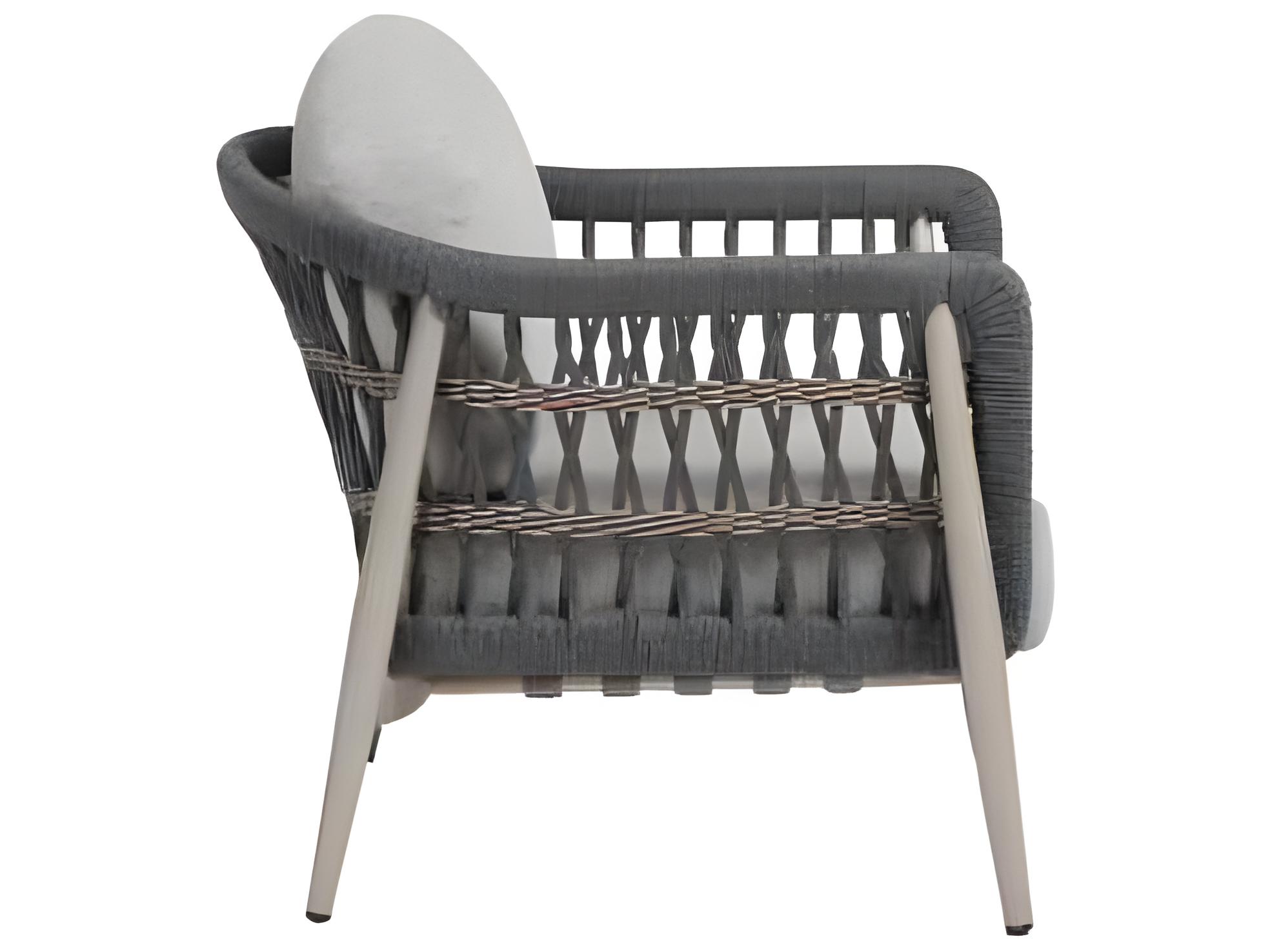 Ratana Coconut Grove Silver Pearl Aluminum Cushion Lounge Chair