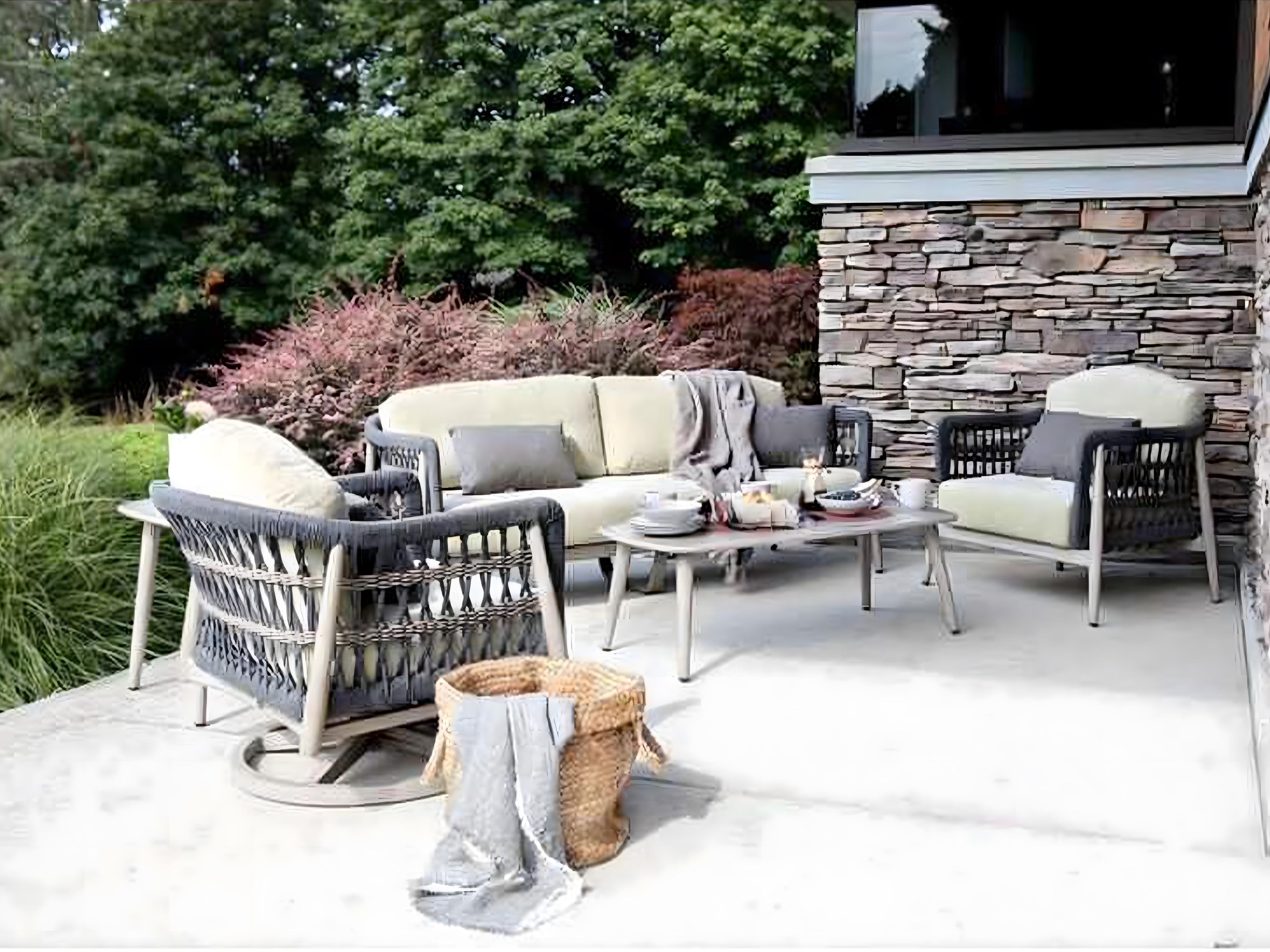 Ratana Coconut Grove Silver Pearl Aluminum Cushion Lounge Chair