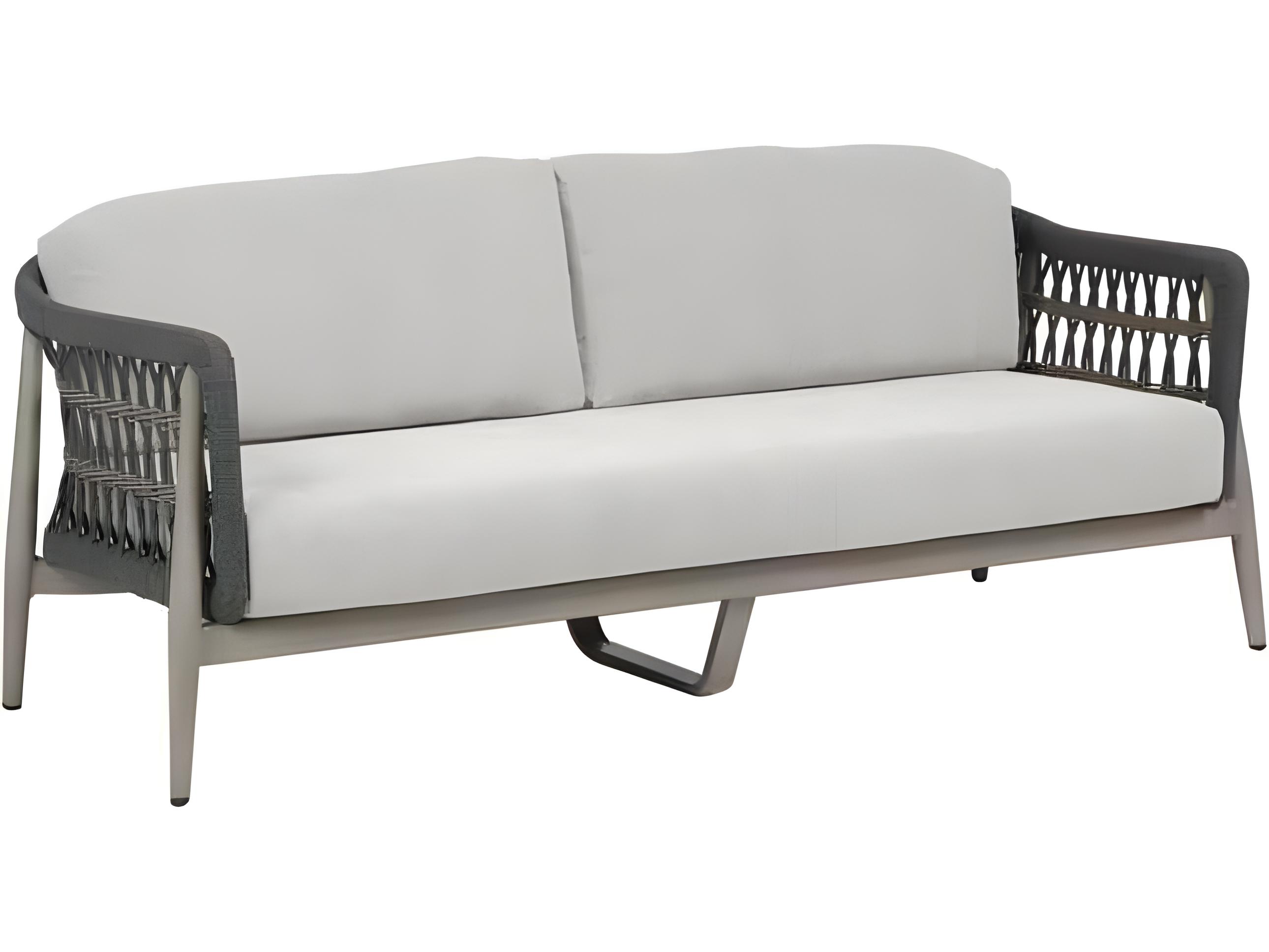 Ratana Coconut Grove Silver Pearl Aluminum Cushion Sofa
