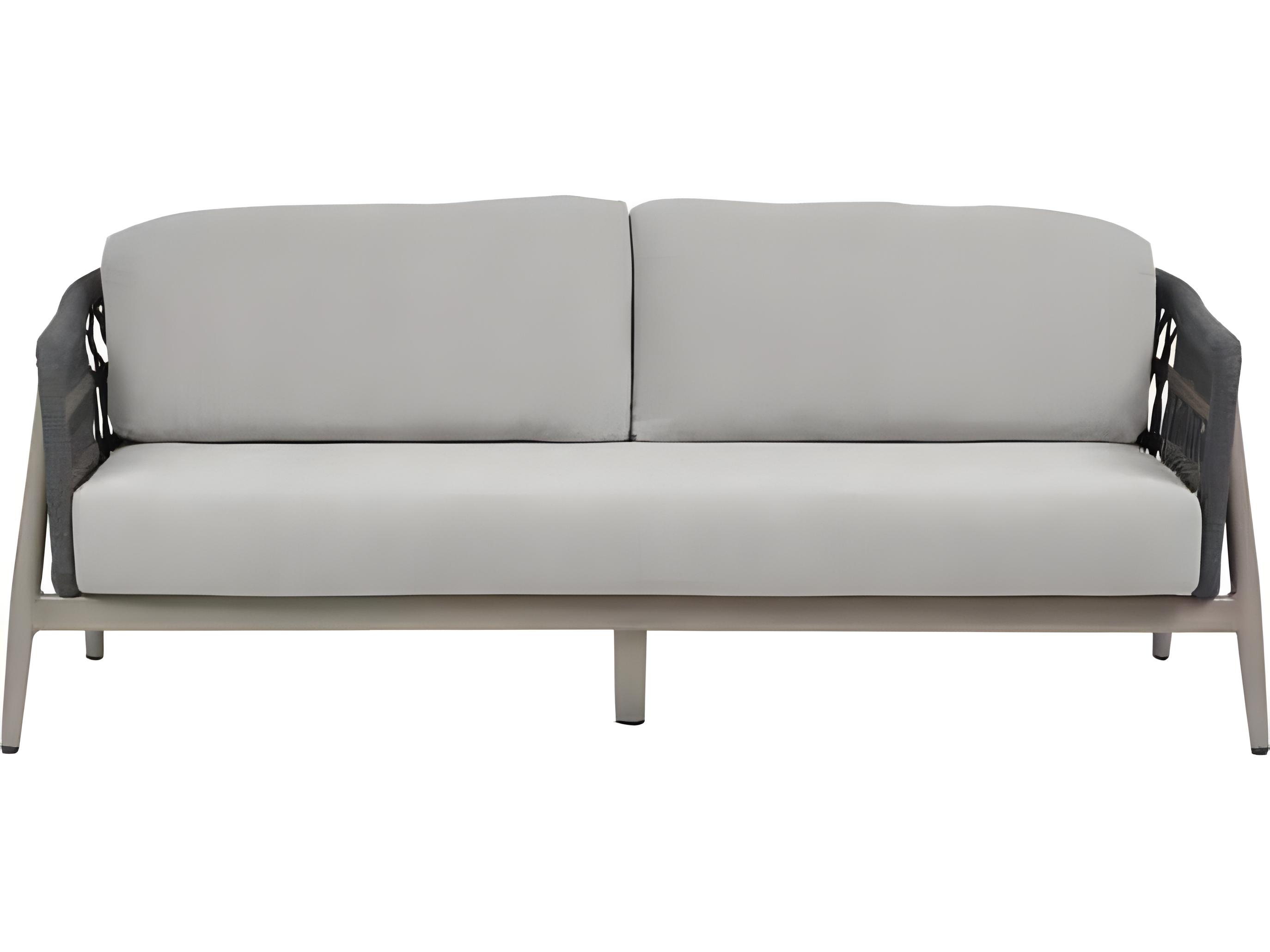 Ratana Coconut Grove Silver Pearl Aluminum Cushion Sofa