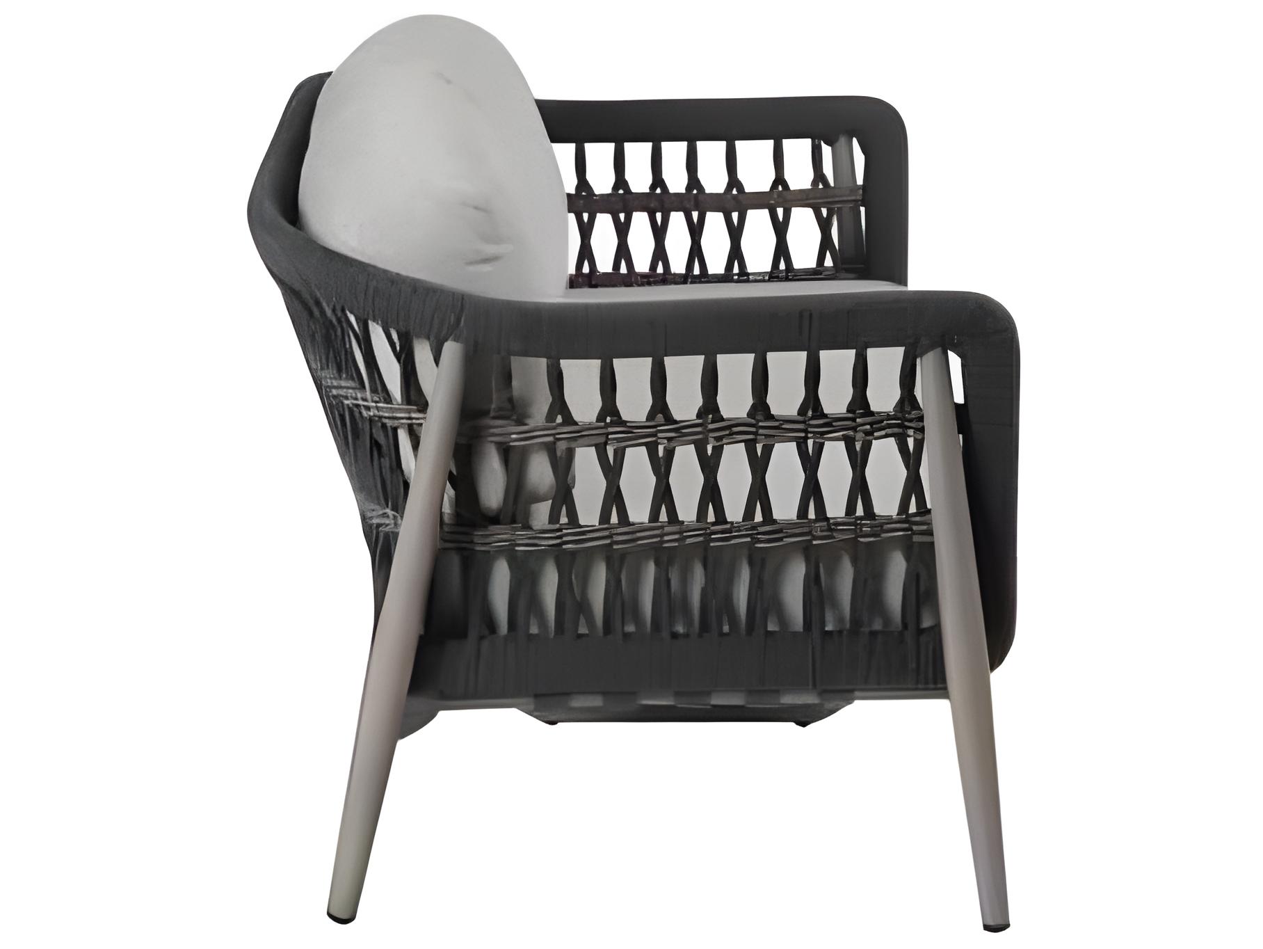 Ratana Coconut Grove Silver Pearl Aluminum Cushion Sofa