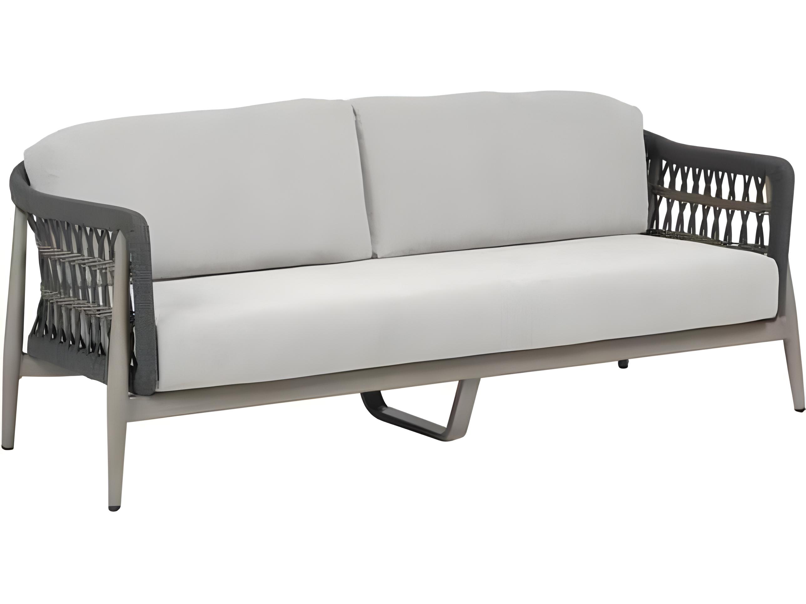 Ratana Coconut Grove Silver Pearl Aluminum Cushion Sofa