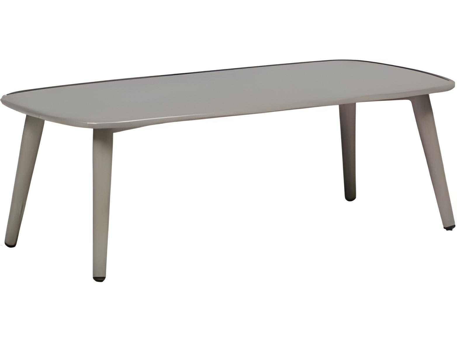 Ratana Coconut Grove Silver Pearl Aluminum Rectangular Coffee Table