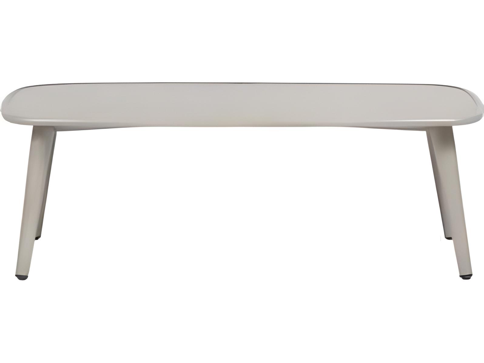 Ratana Coconut Grove Silver Pearl Aluminum Rectangular Coffee Table